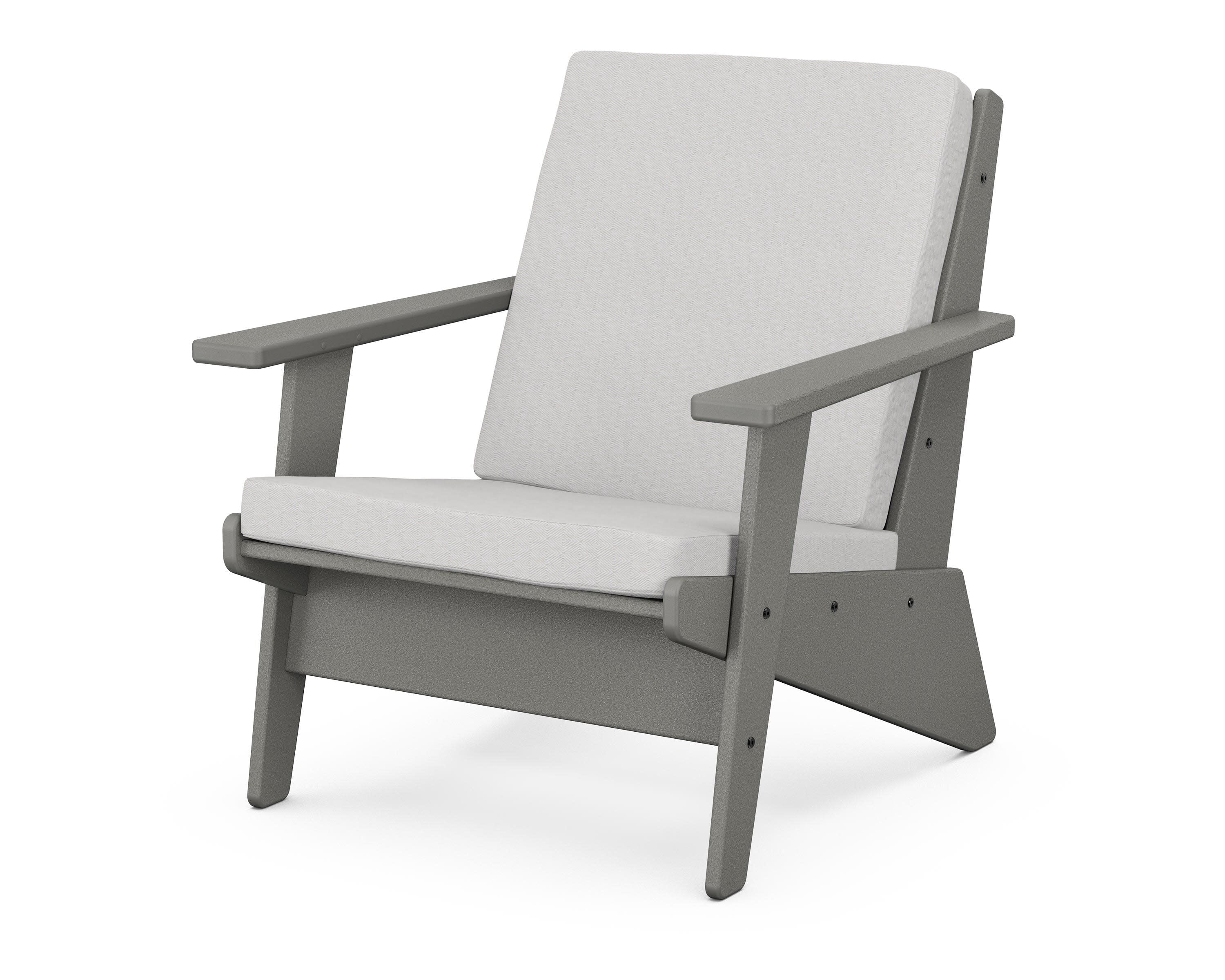 Riviera Modern Lounge Chair in Slate Grey / Diamond in the Rough