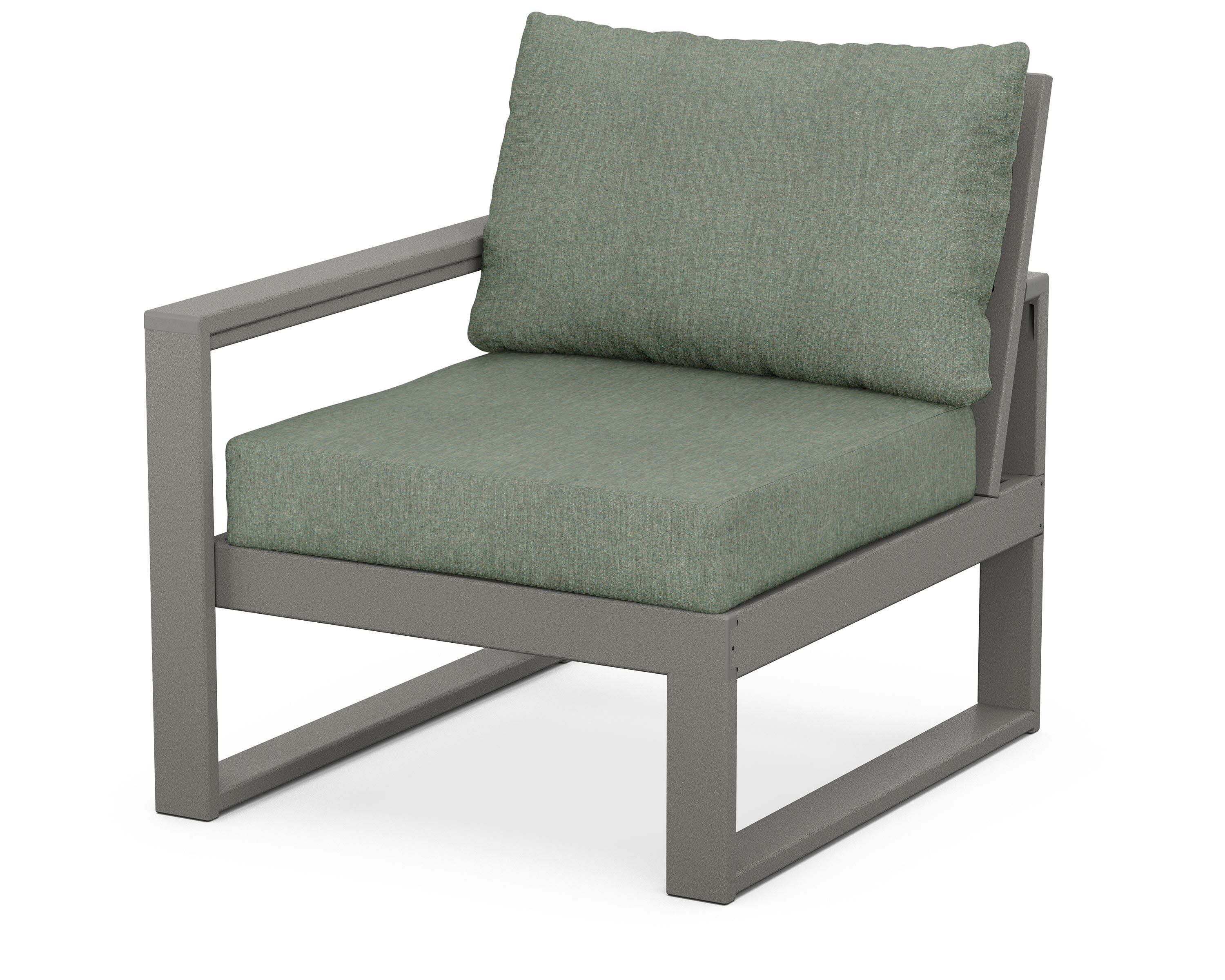 EDGE Modular Left Arm Chair in Slate Grey / Cast Sage