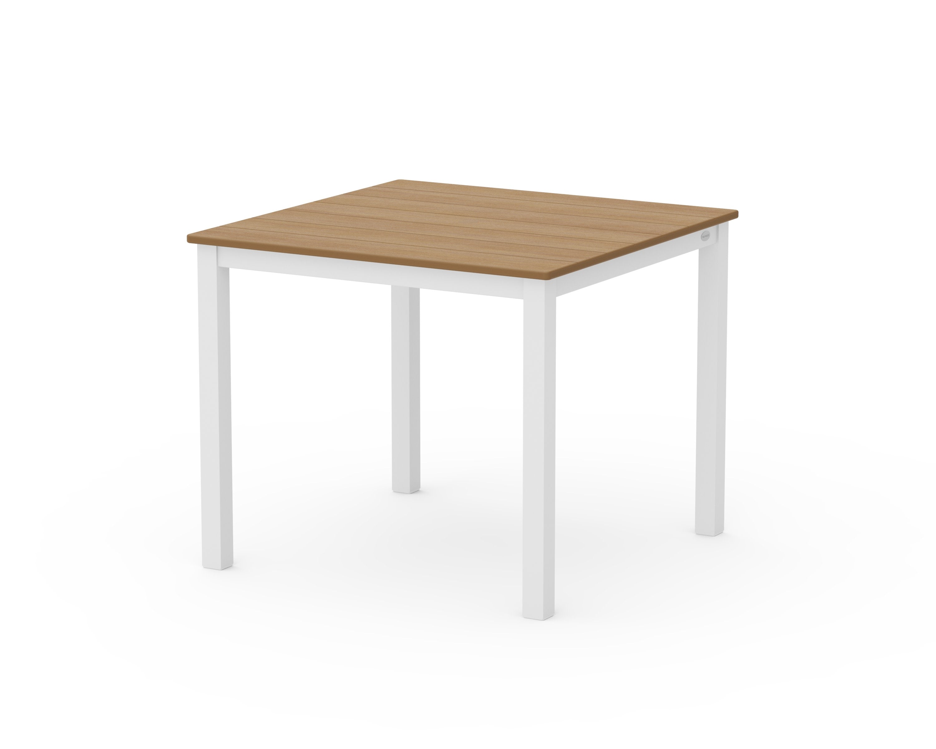 Main Street 36" x 36" Dining Table in White / Natural