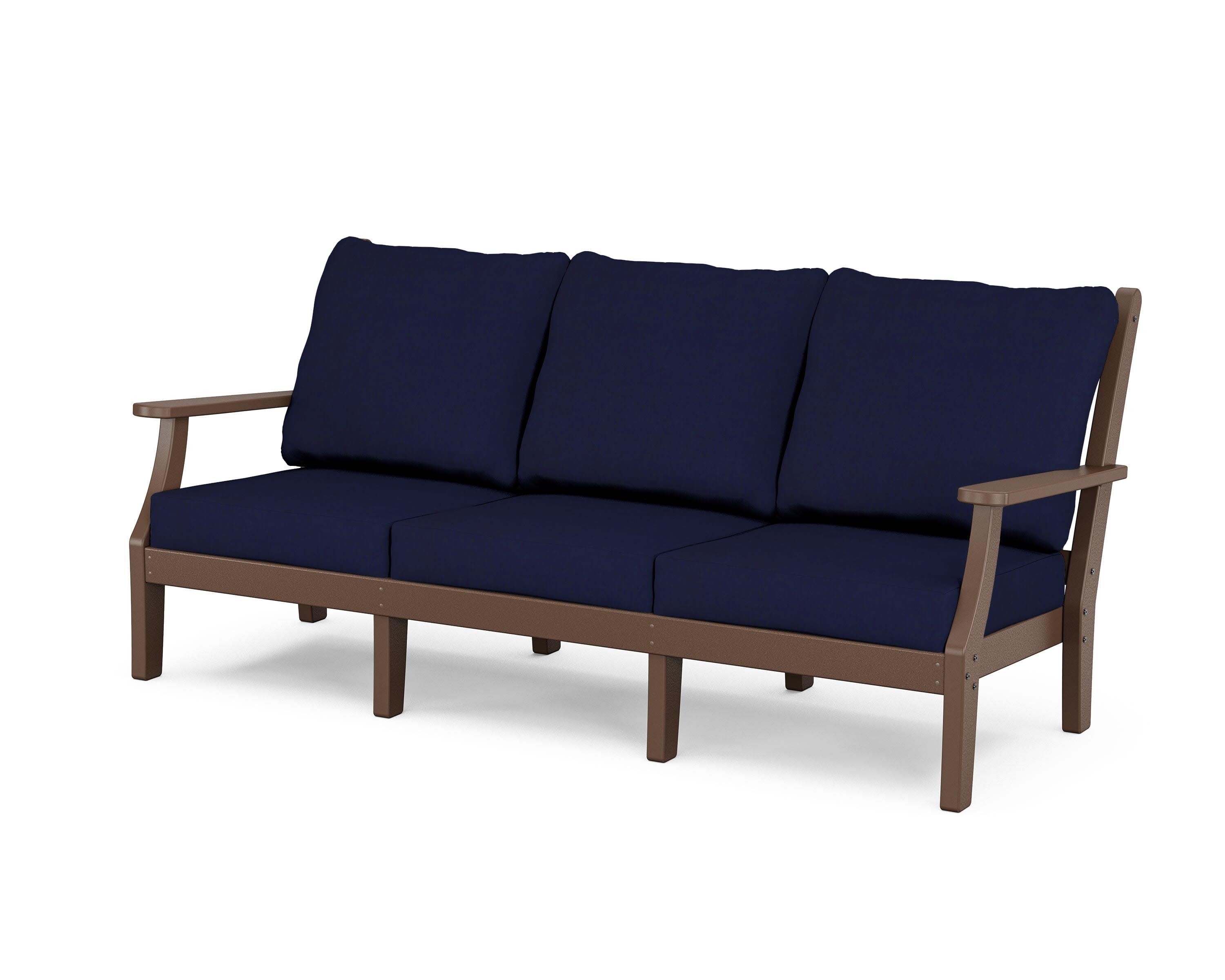 Wovendale Deep Seating Sofa in Mahogany / Navy