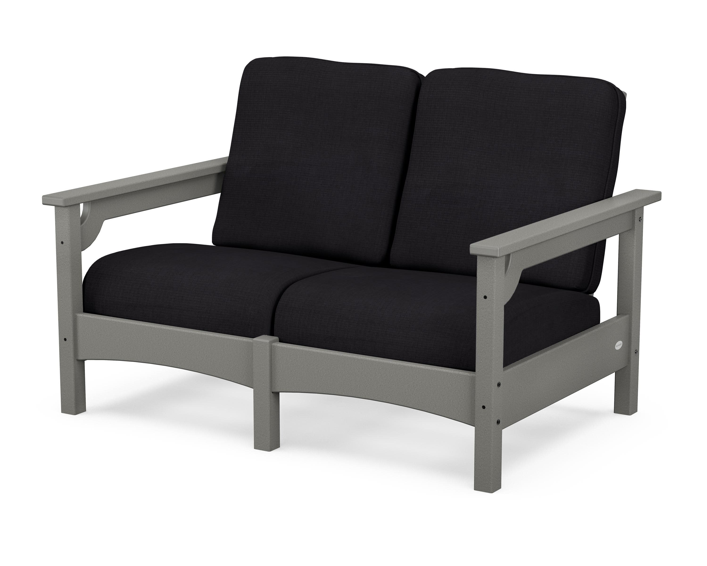 Club Loveseat in Slate Grey / Midnight Linen