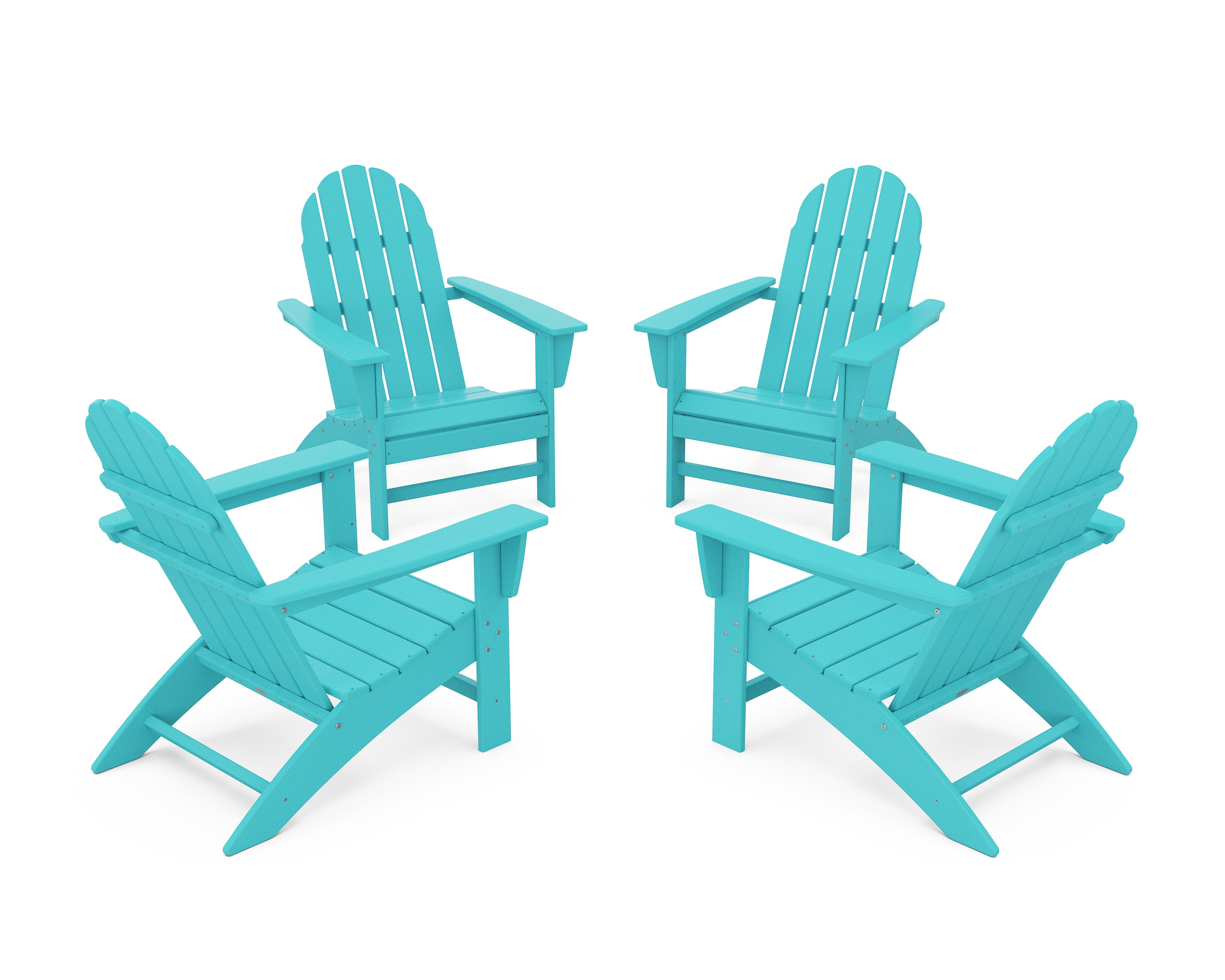 Vineyard 4-Piece Adirondack Conversation Set in Aruba