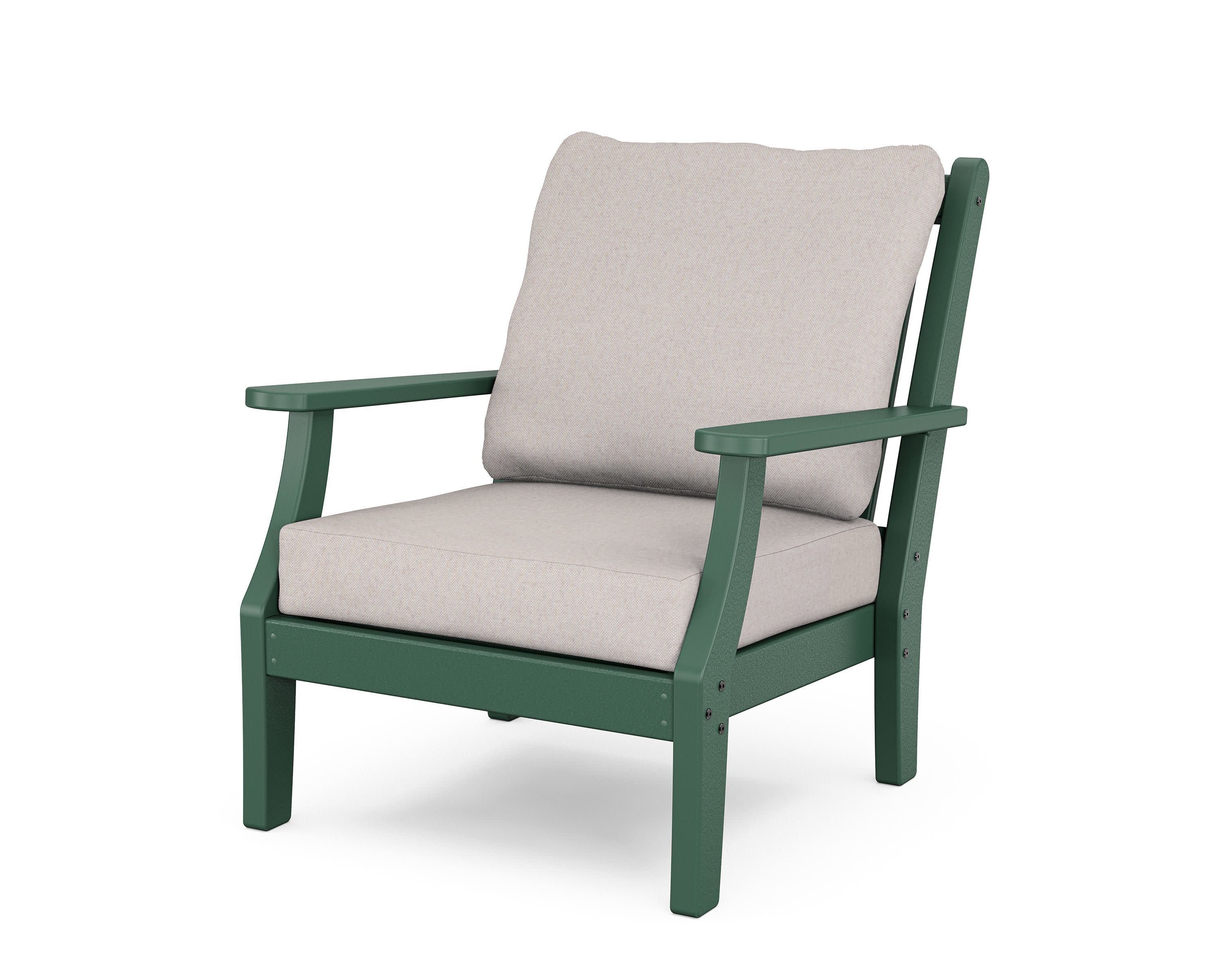 Wovendale Deep Seating Chair in Green / Dune Burlap