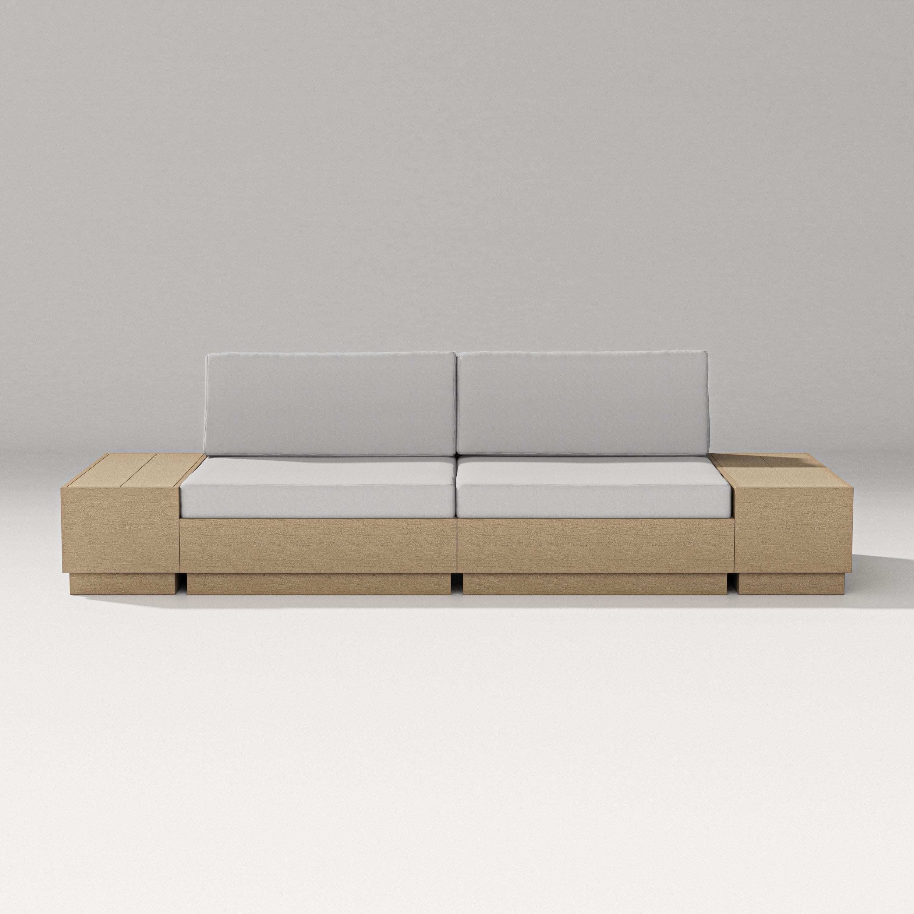 Elevate 4-Piece Loveseat Sectional in Vintage Sahara / Diamond in the Rough
