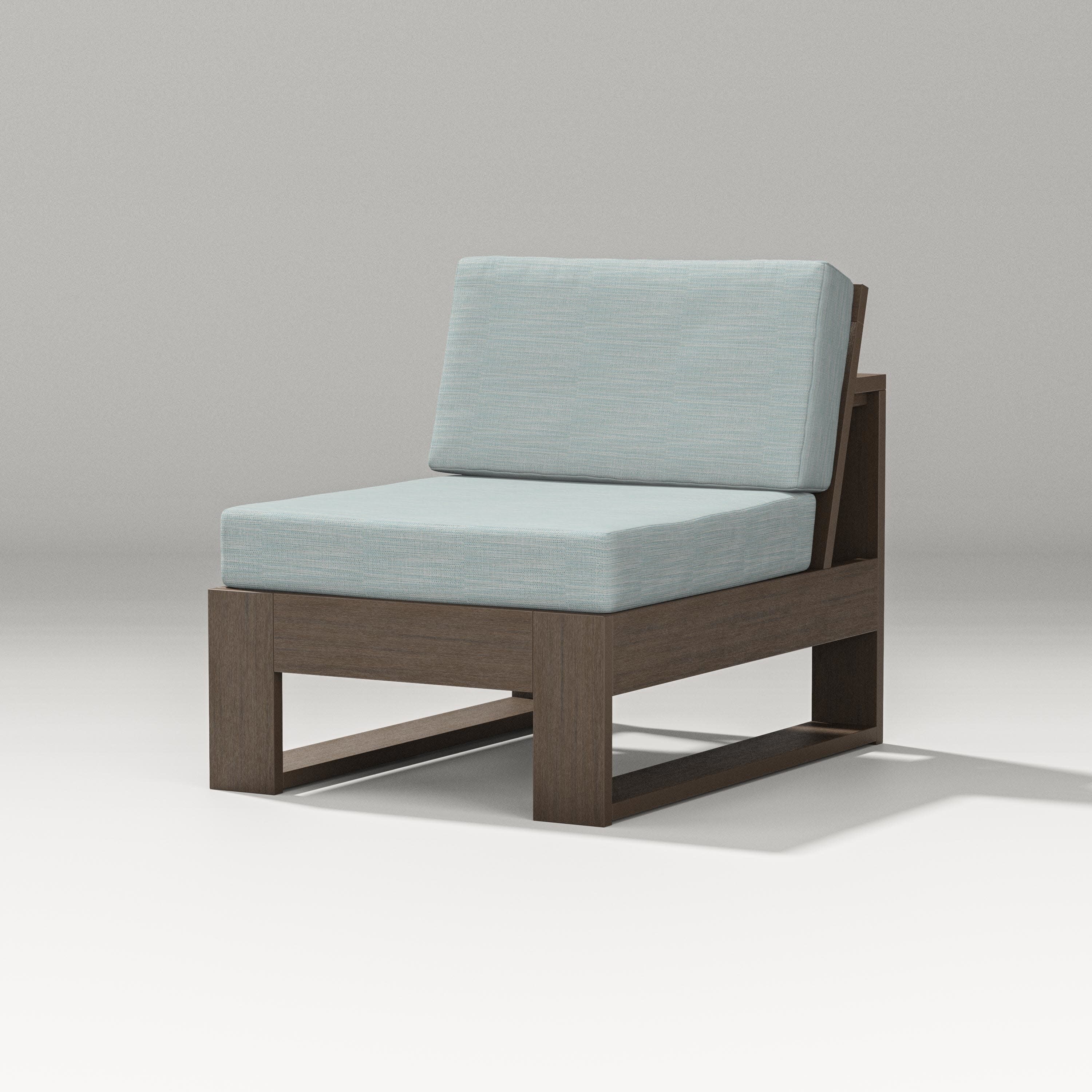 Latitude Modular Armless Chair in Kona / Soothe Mist