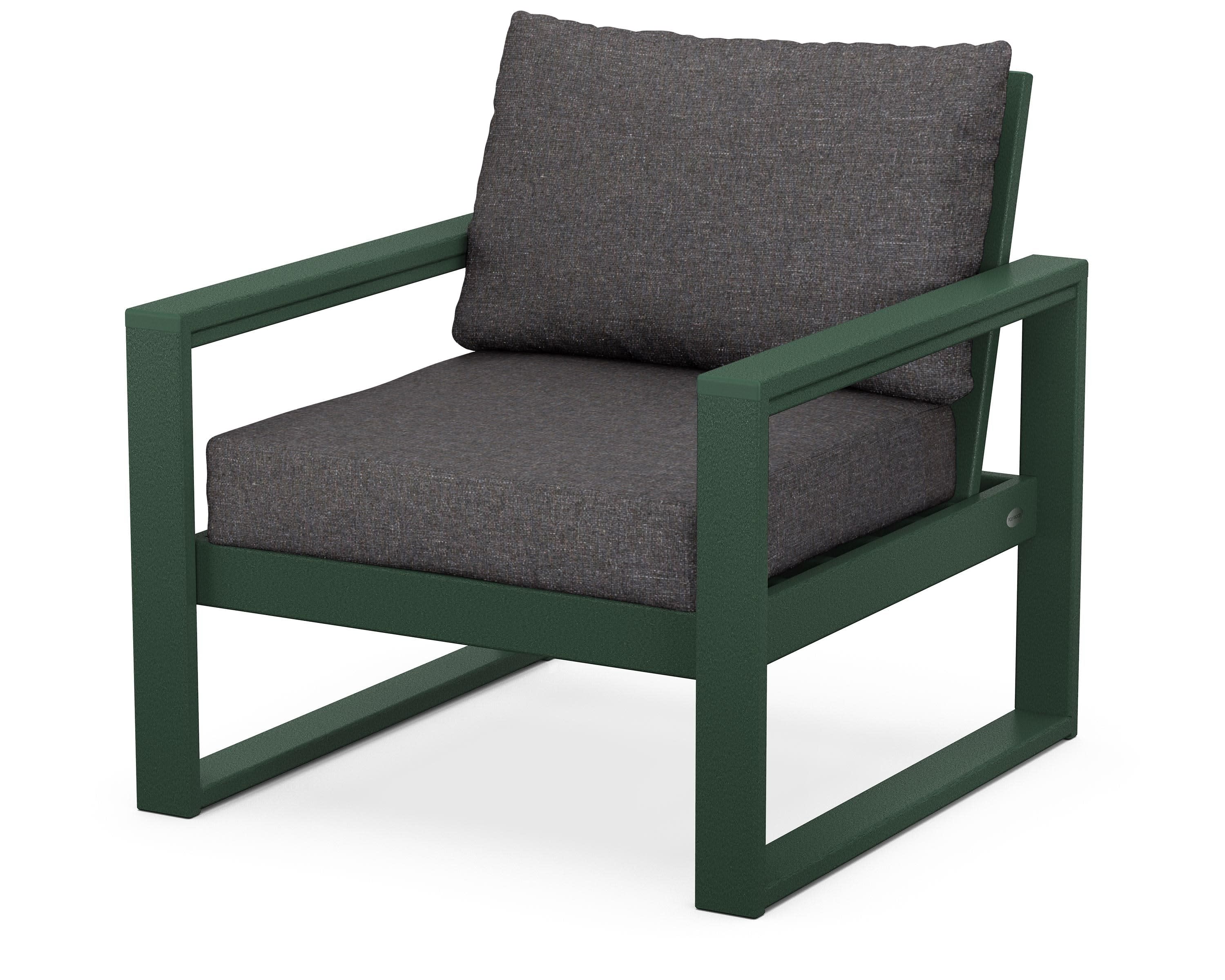 EDGE Club Chair in Green / Ash Charcoal