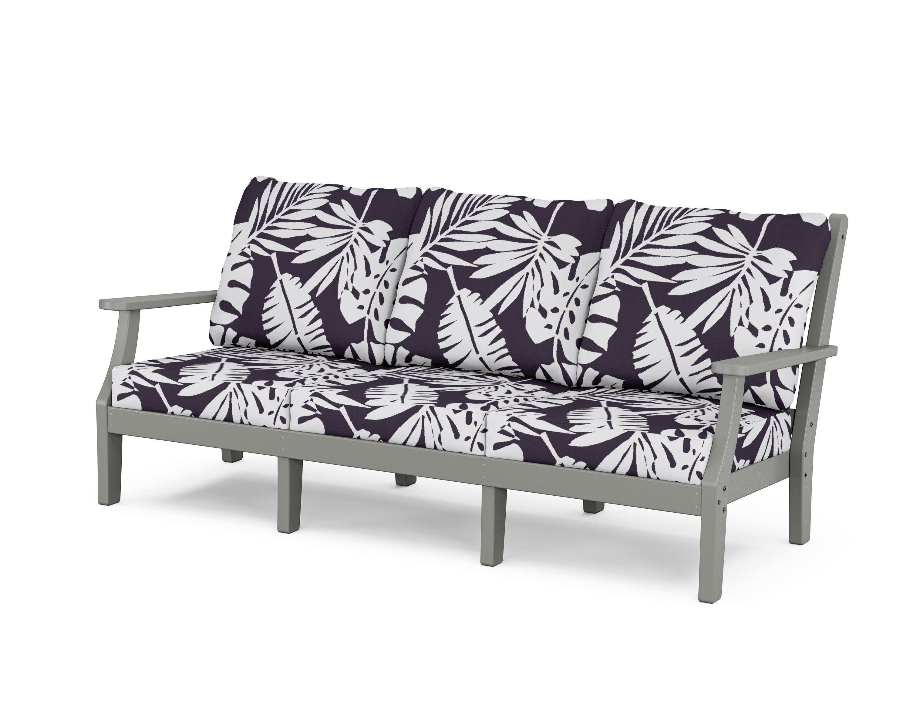 Wovendale Deep Seating Sofa in Slate Grey / Leaf Navy