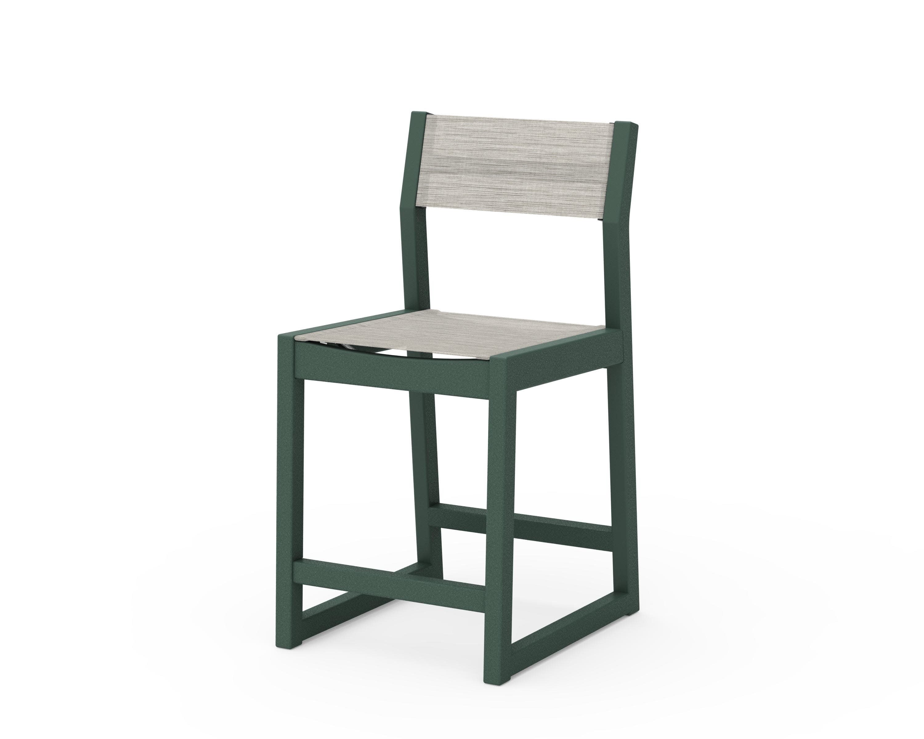 EDGE Sling Counter Side Chair in Green / Birch Sling