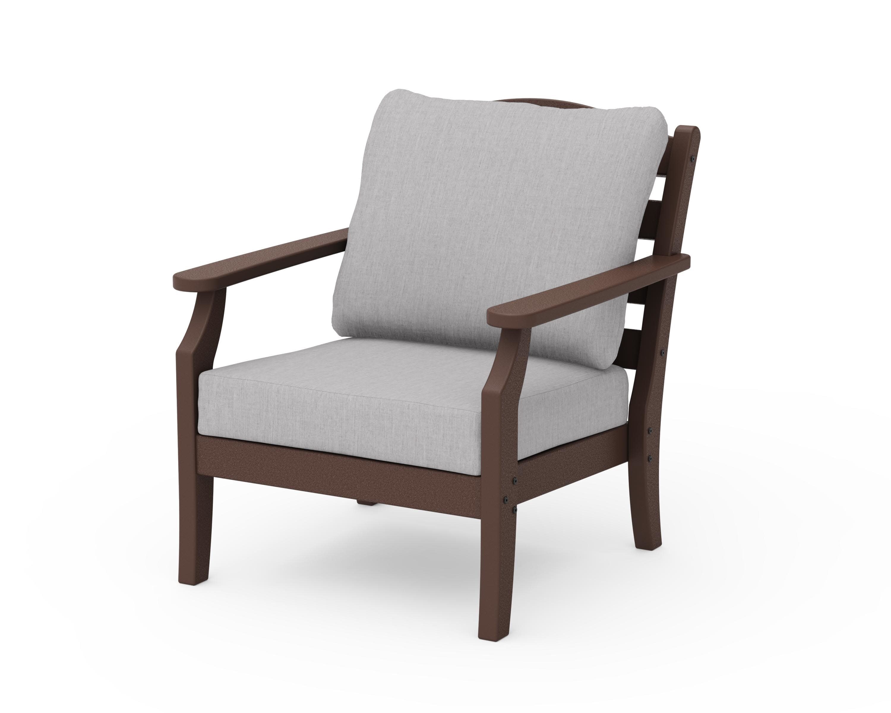 Savannah Deep Seating Chair in Mahogany / Granite