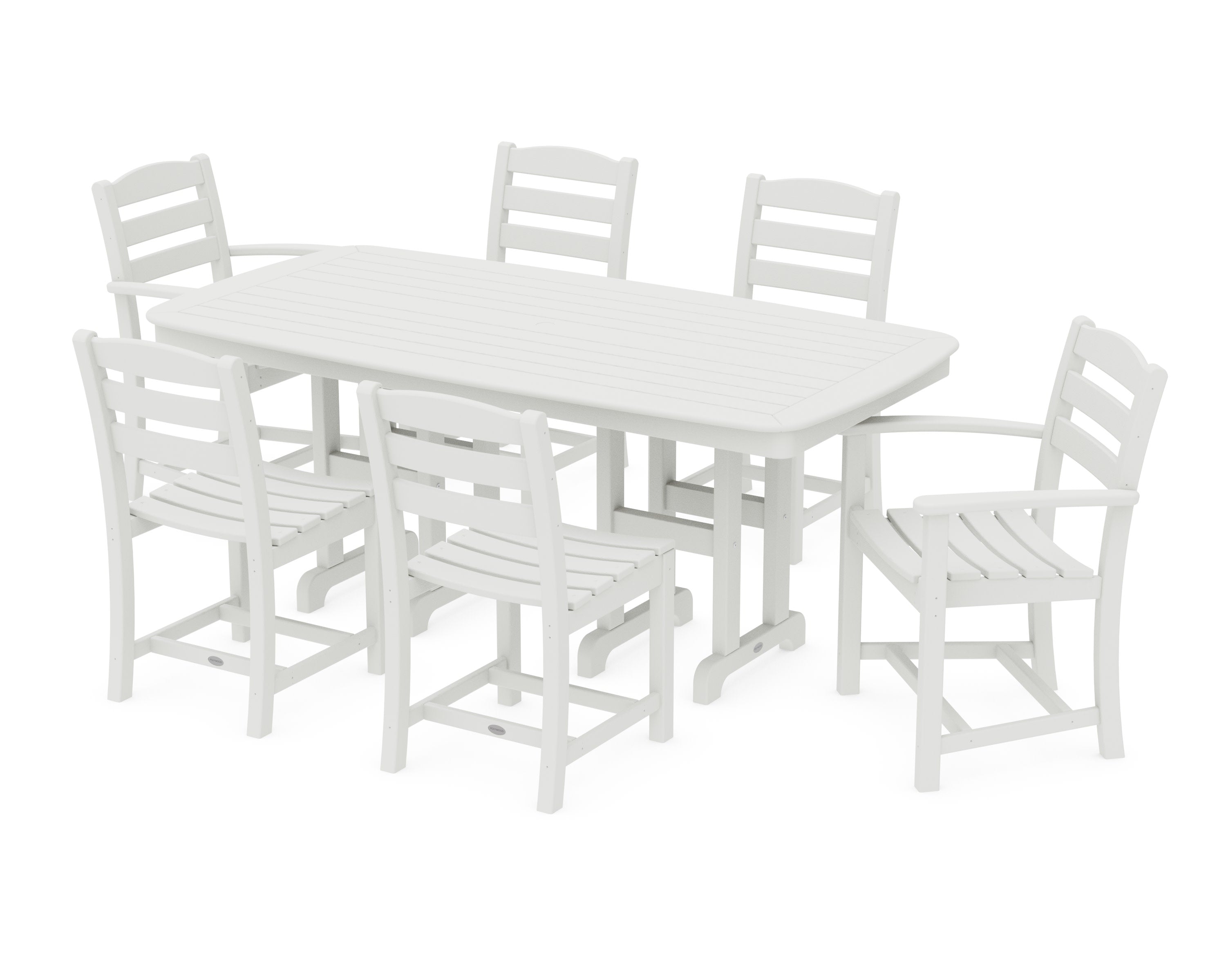 La Casa Caf 7-Piece Dining Set in Vintage White