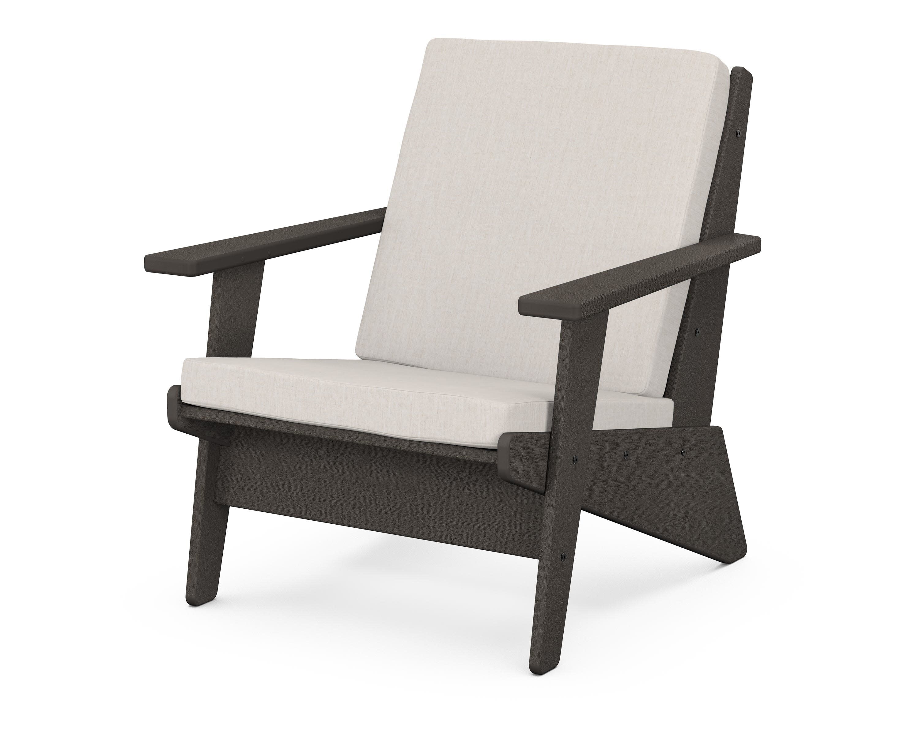 Riviera Modern Lounge Chair in Vintage Coffee / Cast Ash