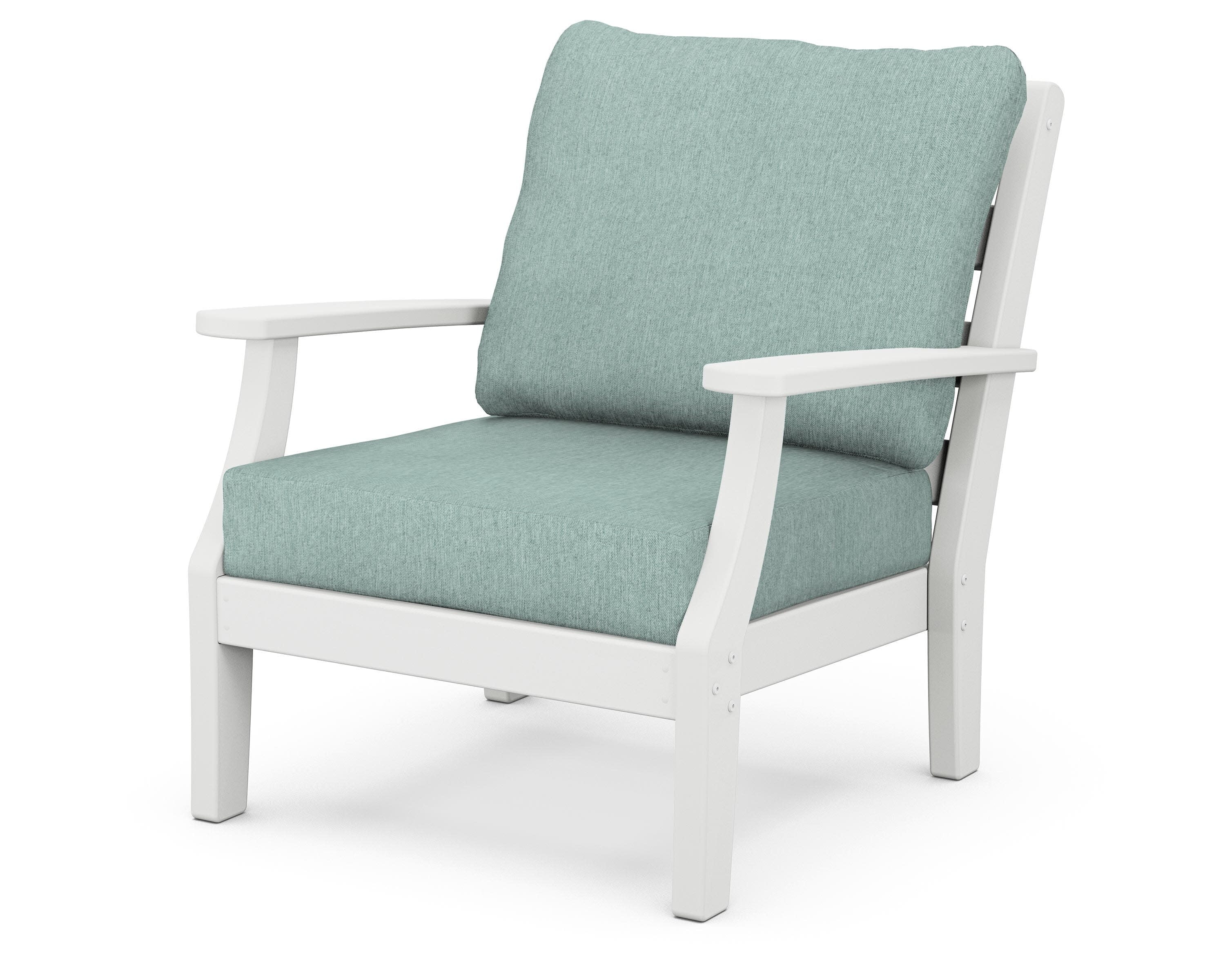 Chesapeake Deep Seating Chair in White / Glacier Spa