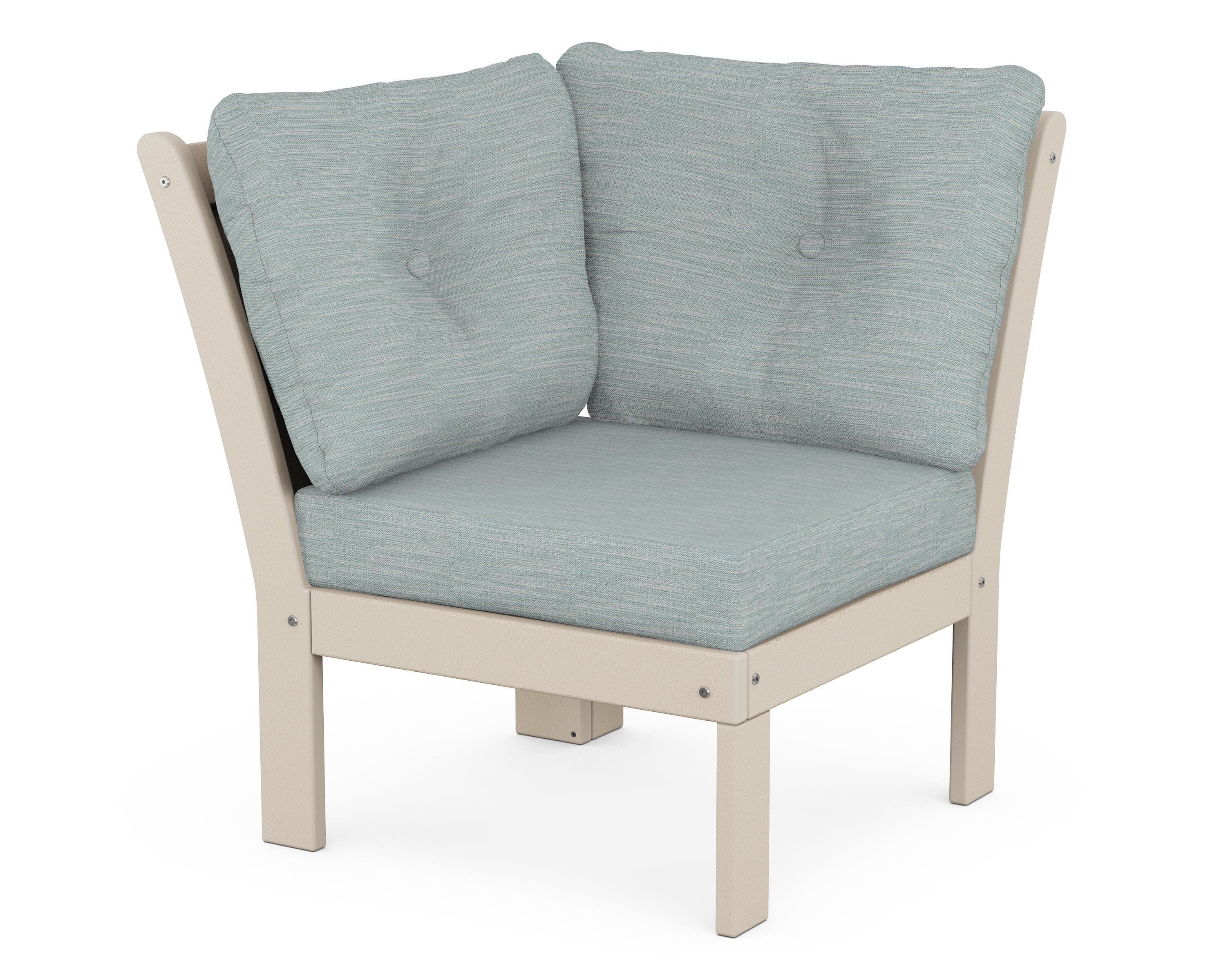 Vineyard Modular Corner Chair in Sand / Soothe Mist