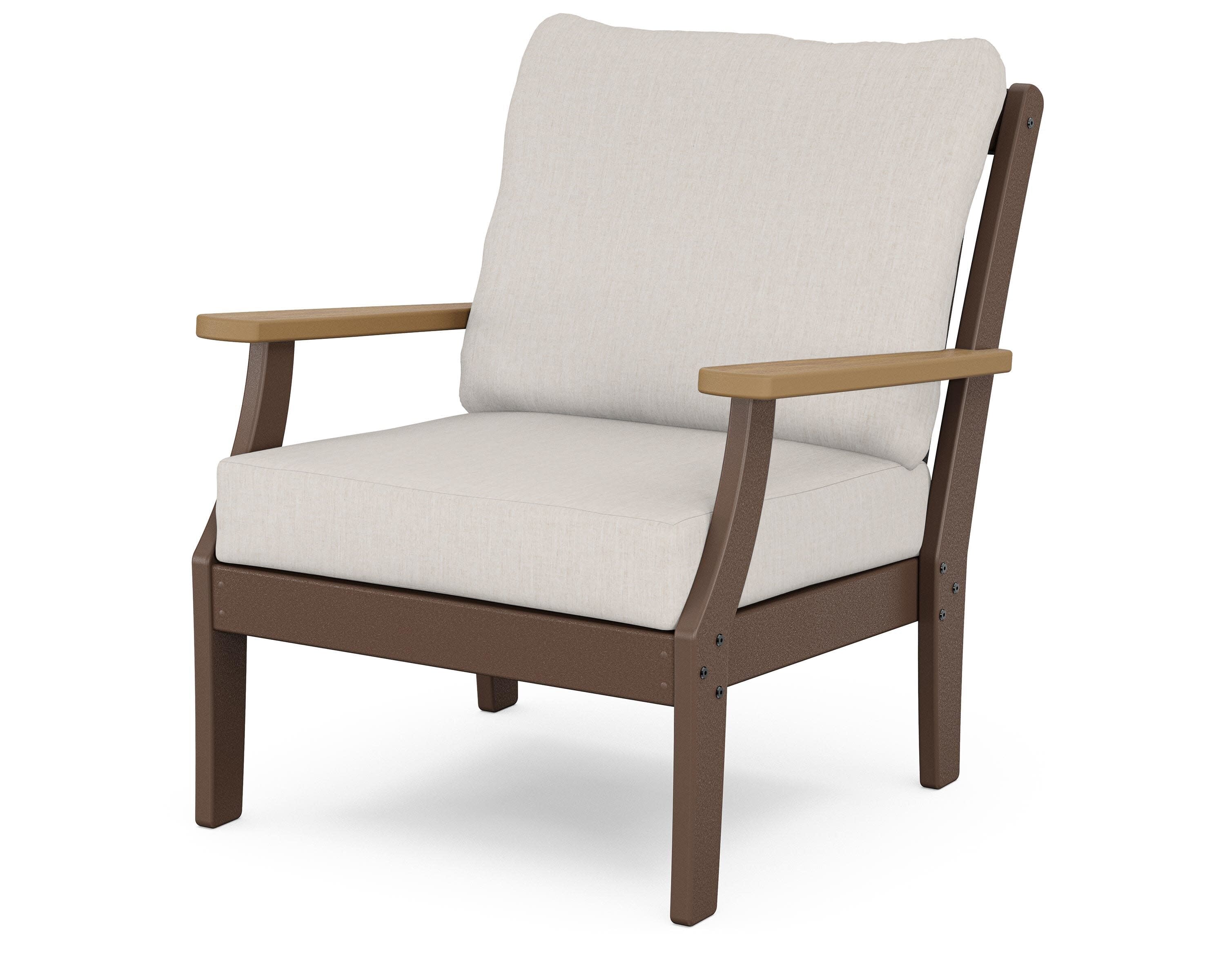 Braxton Deep Seating Chair in Mahogany / Natural / Cast Ash