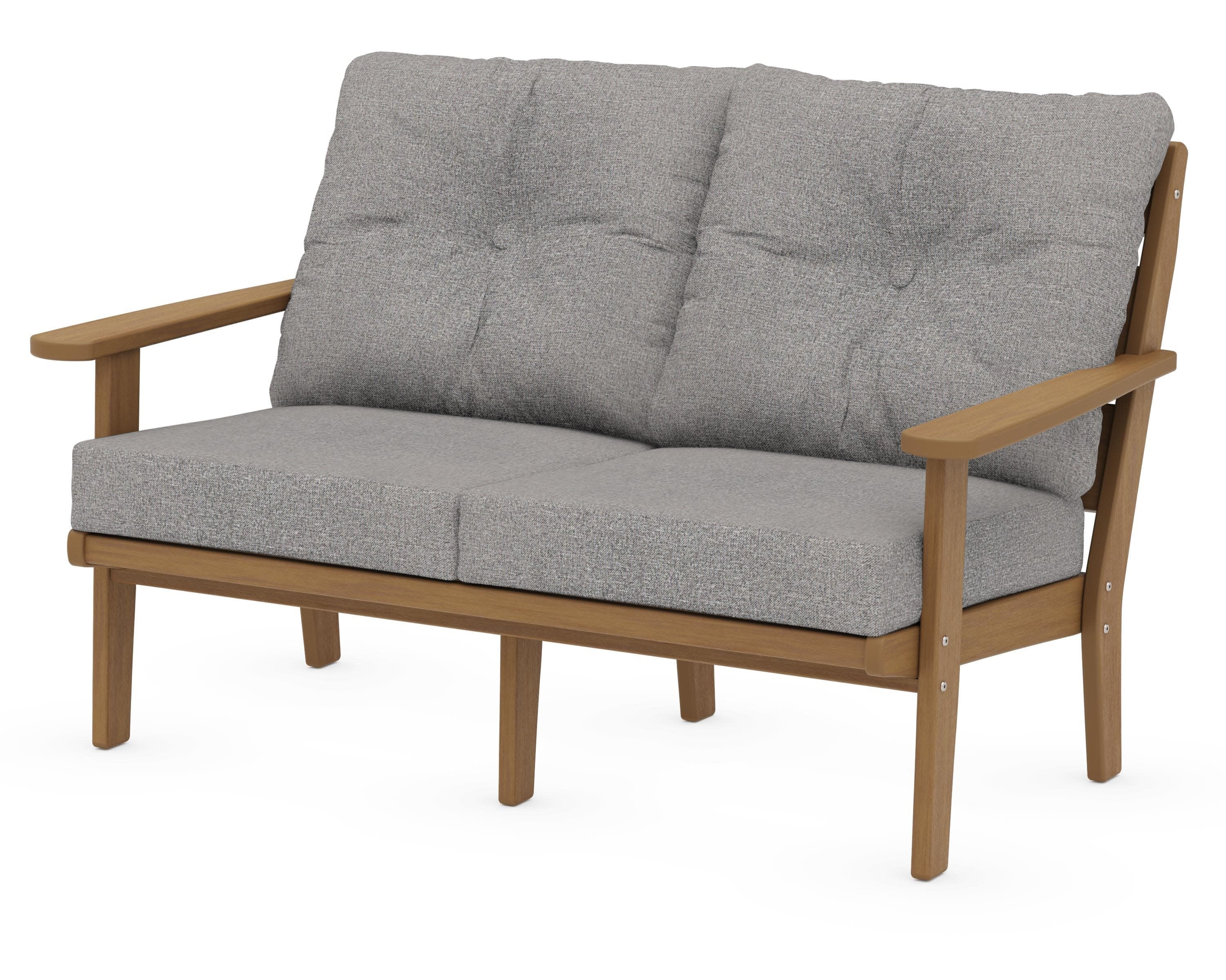 Lakeside Deep Seating Loveseat in Natural / Grey Mist