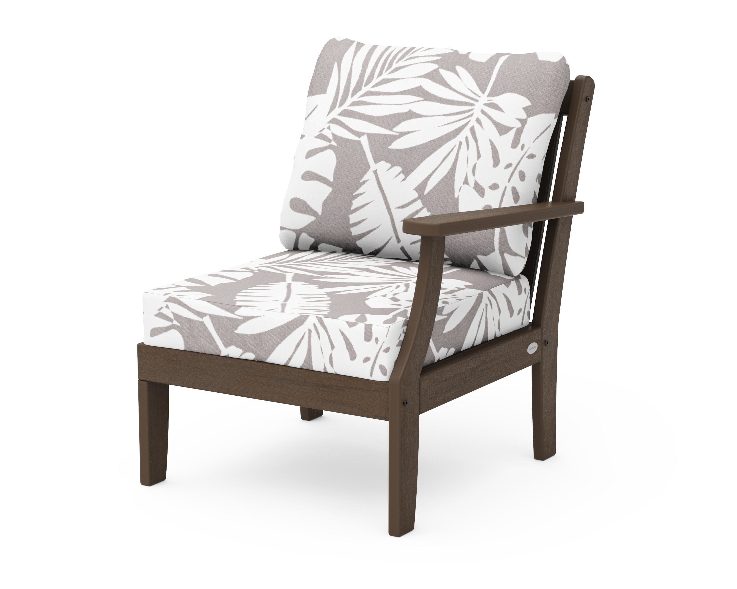 Braxton Modular Right Arm Chair in Kona / Leaf Grey Mist