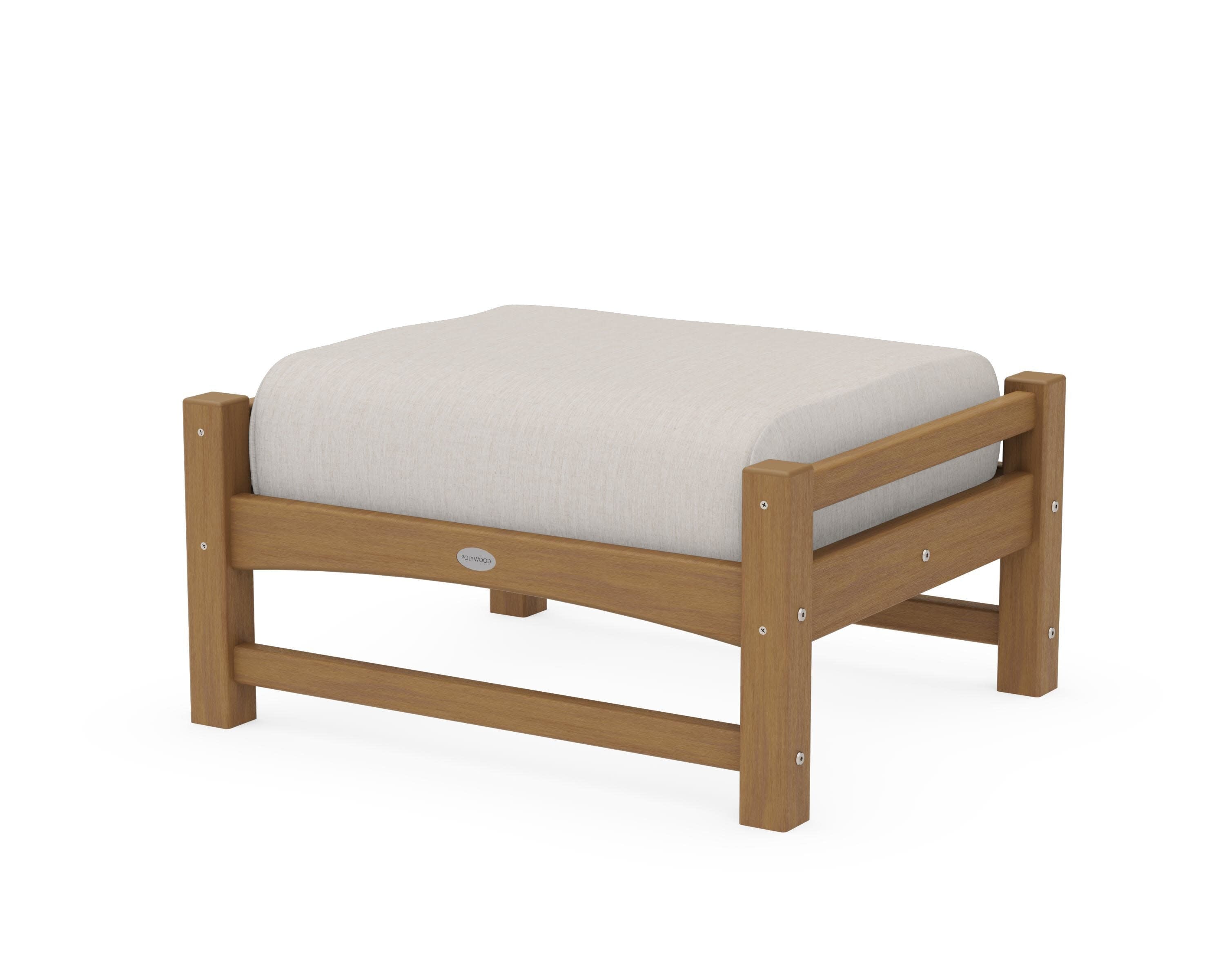 Club Ottoman in Natural / Cast Ash