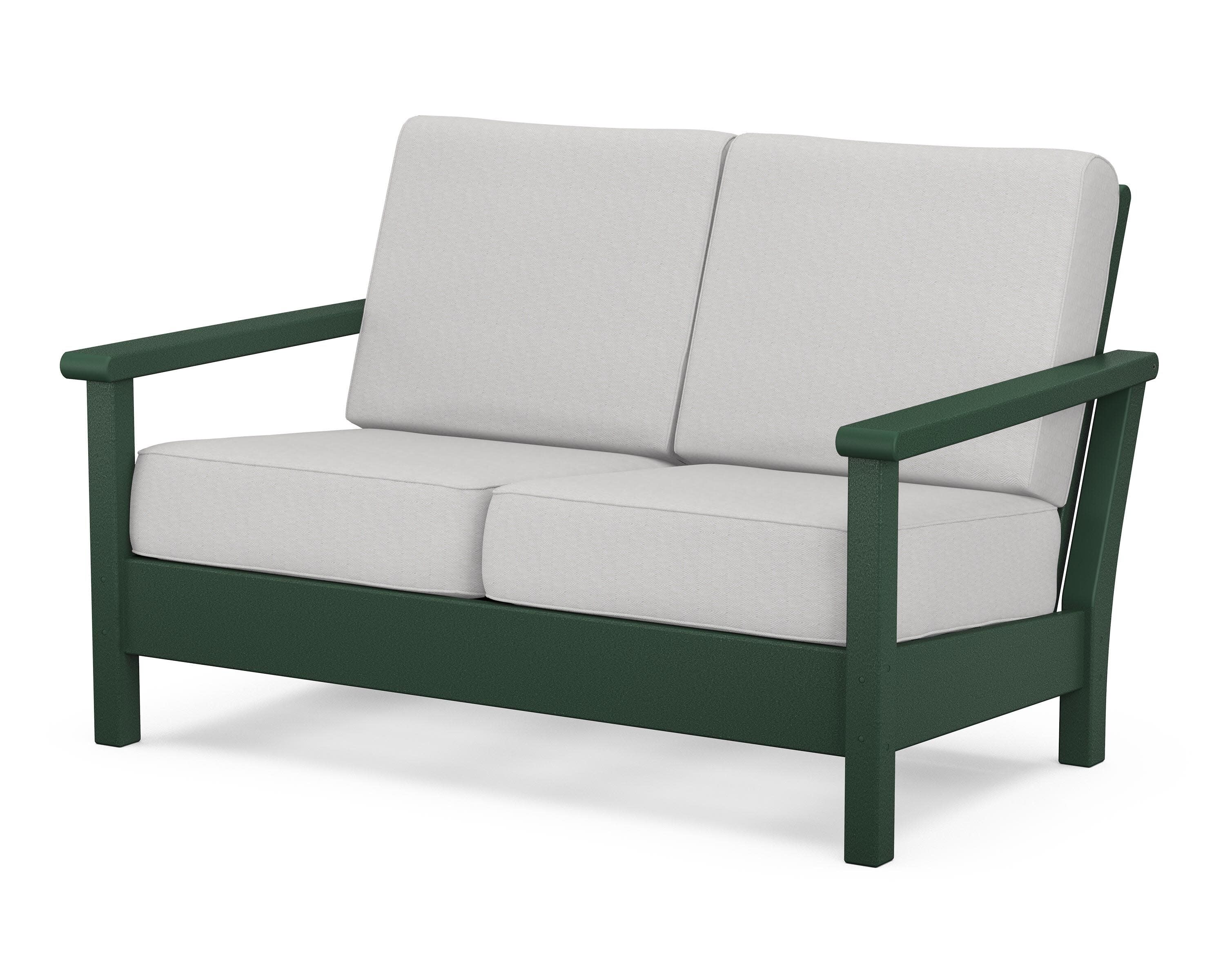 Harbour Deep Seating Loveseat in Green / Diamond in the Rough