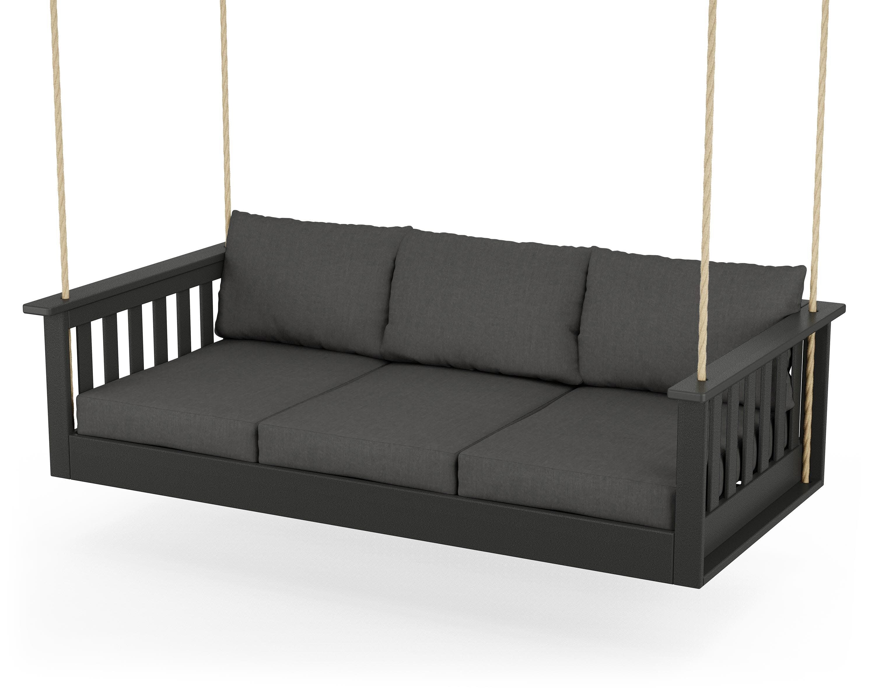 Vineyard Daybed Swing in Black / Spectrum Carbon