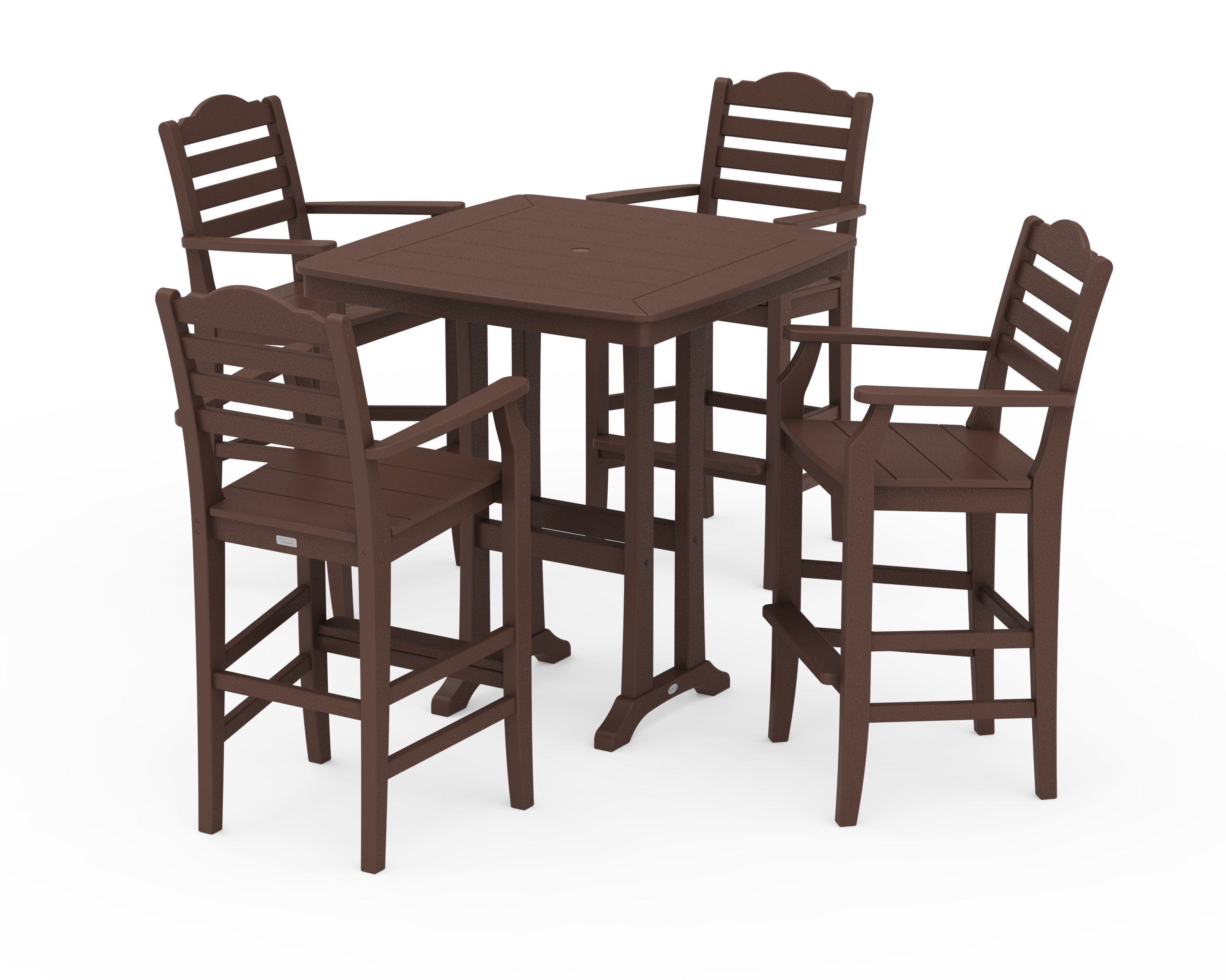 Savannah 5-Piece Bar Set with Trestle Legs in Mahogany