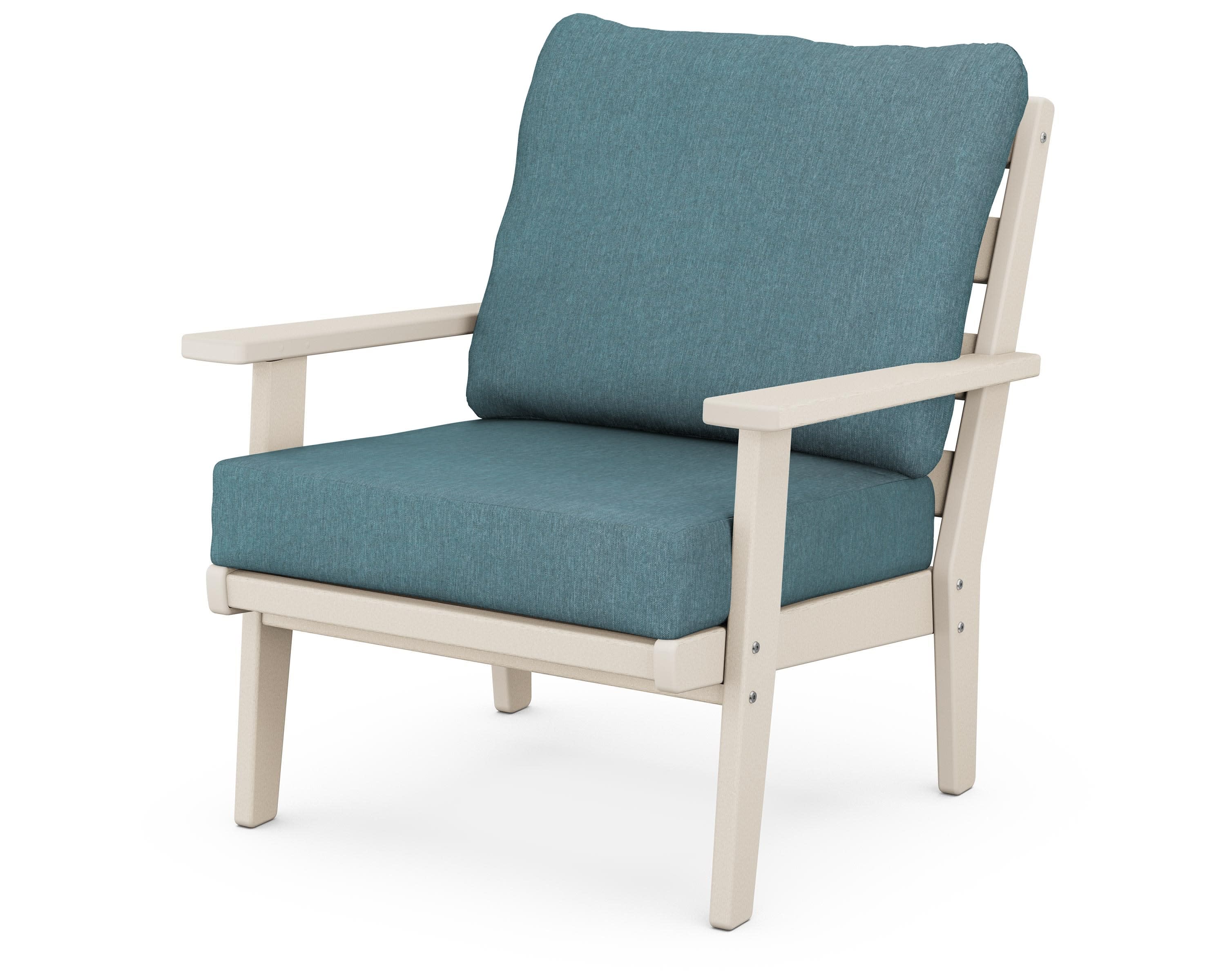 Grant Park Deep Seating Chair in Sand / Ocean Teal