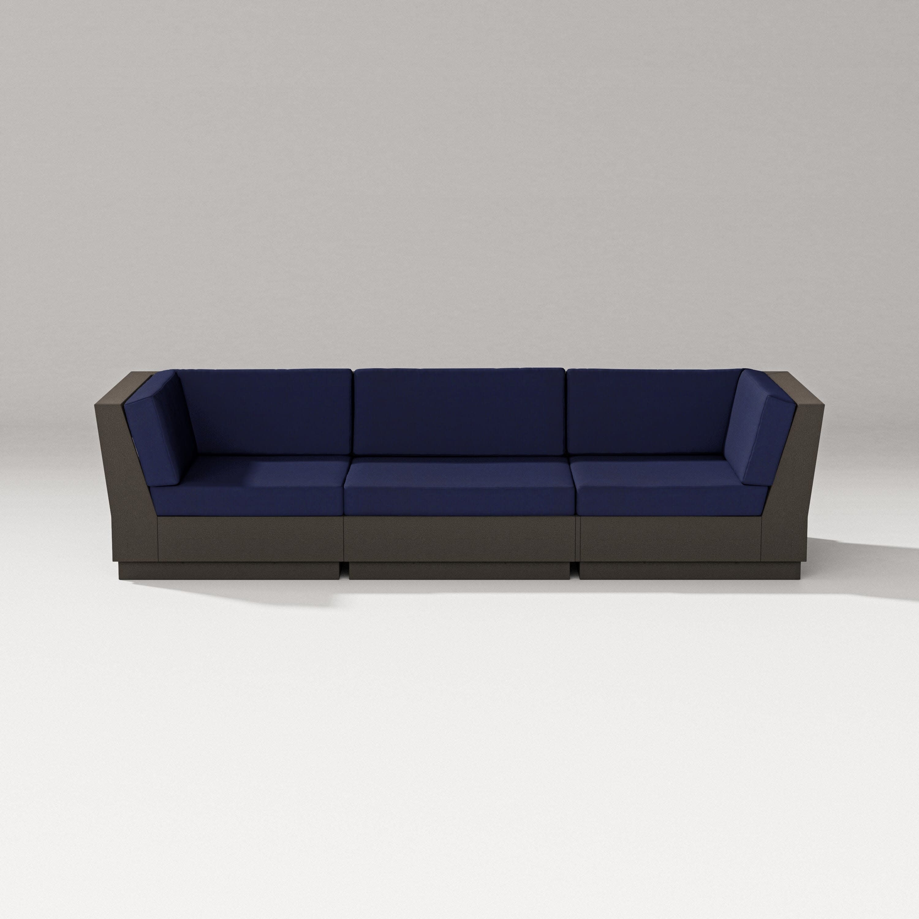 Elevate Sofa Sectional in Vintage Coffee / Navy