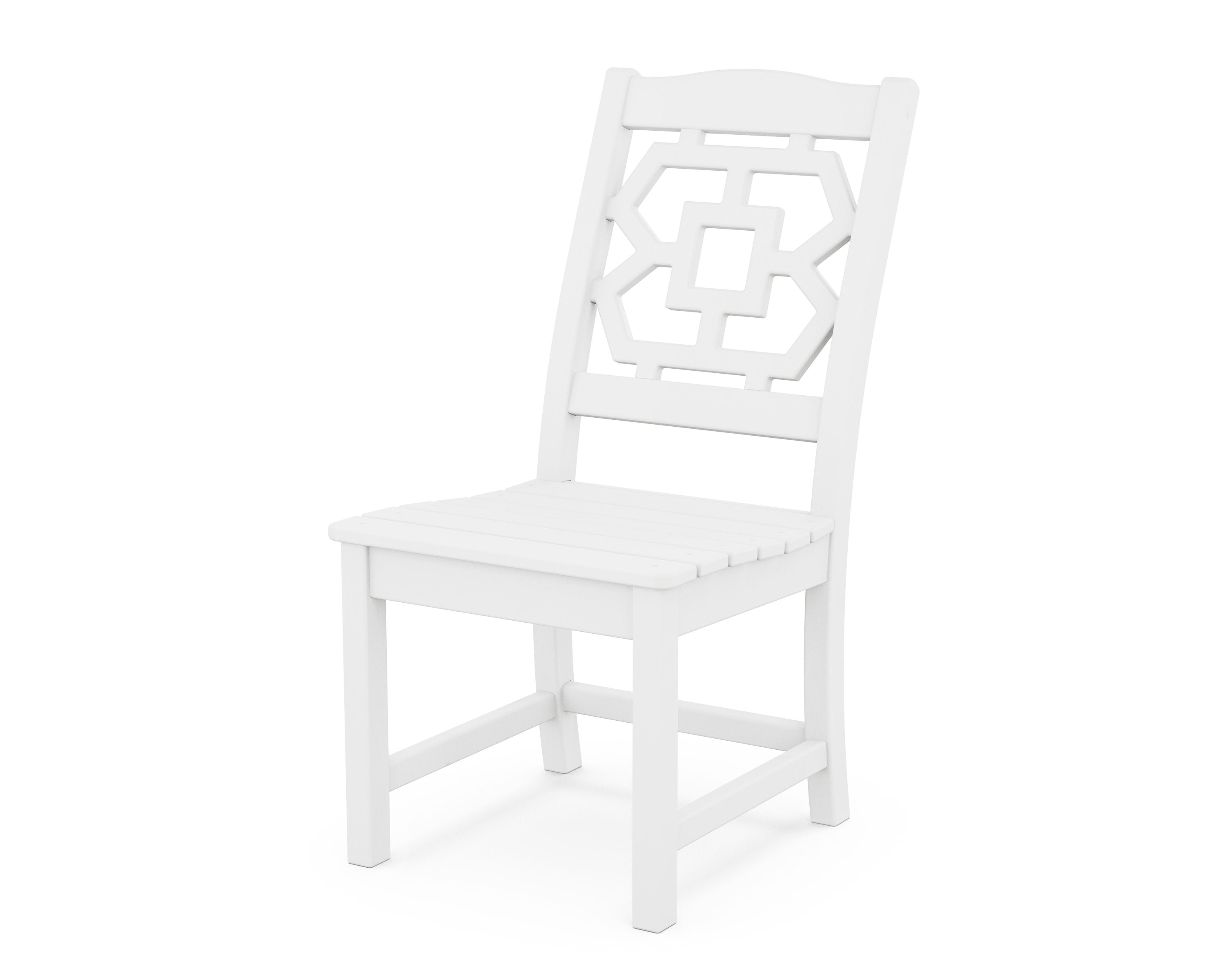 Chinoiserie Dining Side Chair in White