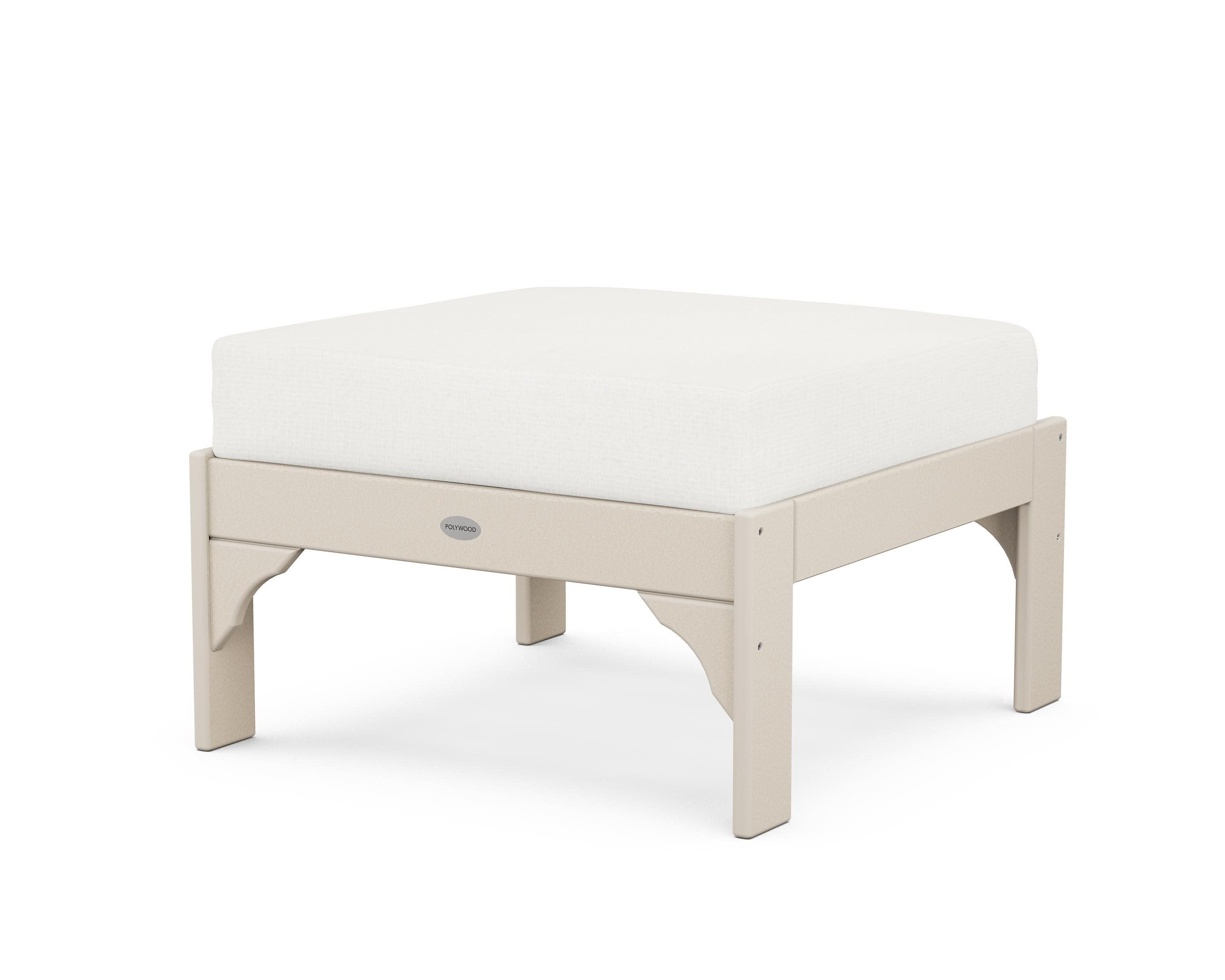 Vineyard Deep Seating Ottoman in Sand / Natural Linen