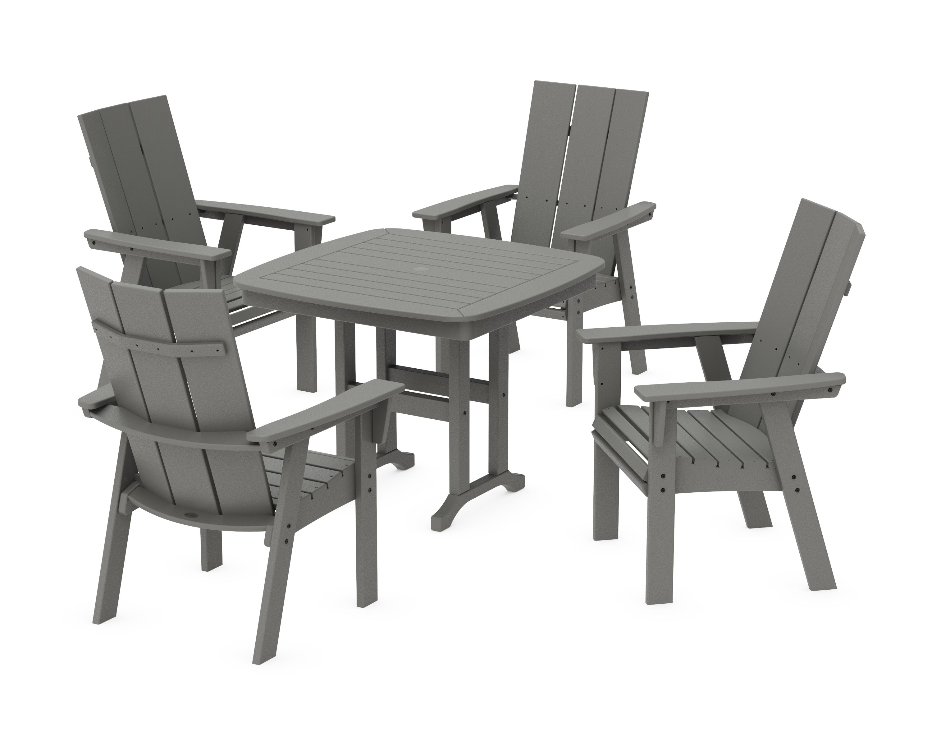 Modern Curveback Adirondack 5-Piece Dining Set