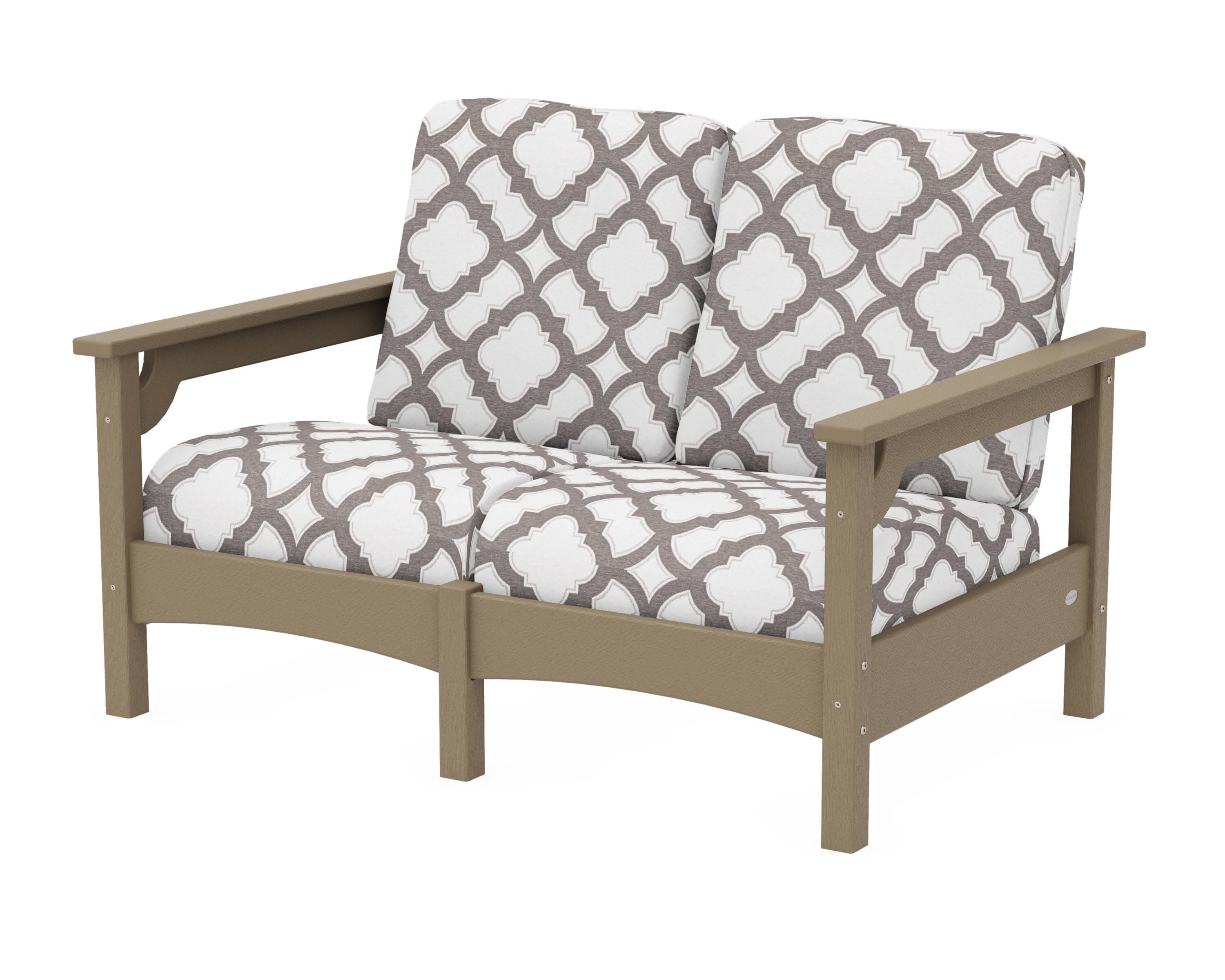 Club Loveseat in Vintage Sahara / Trellis Grey Mist