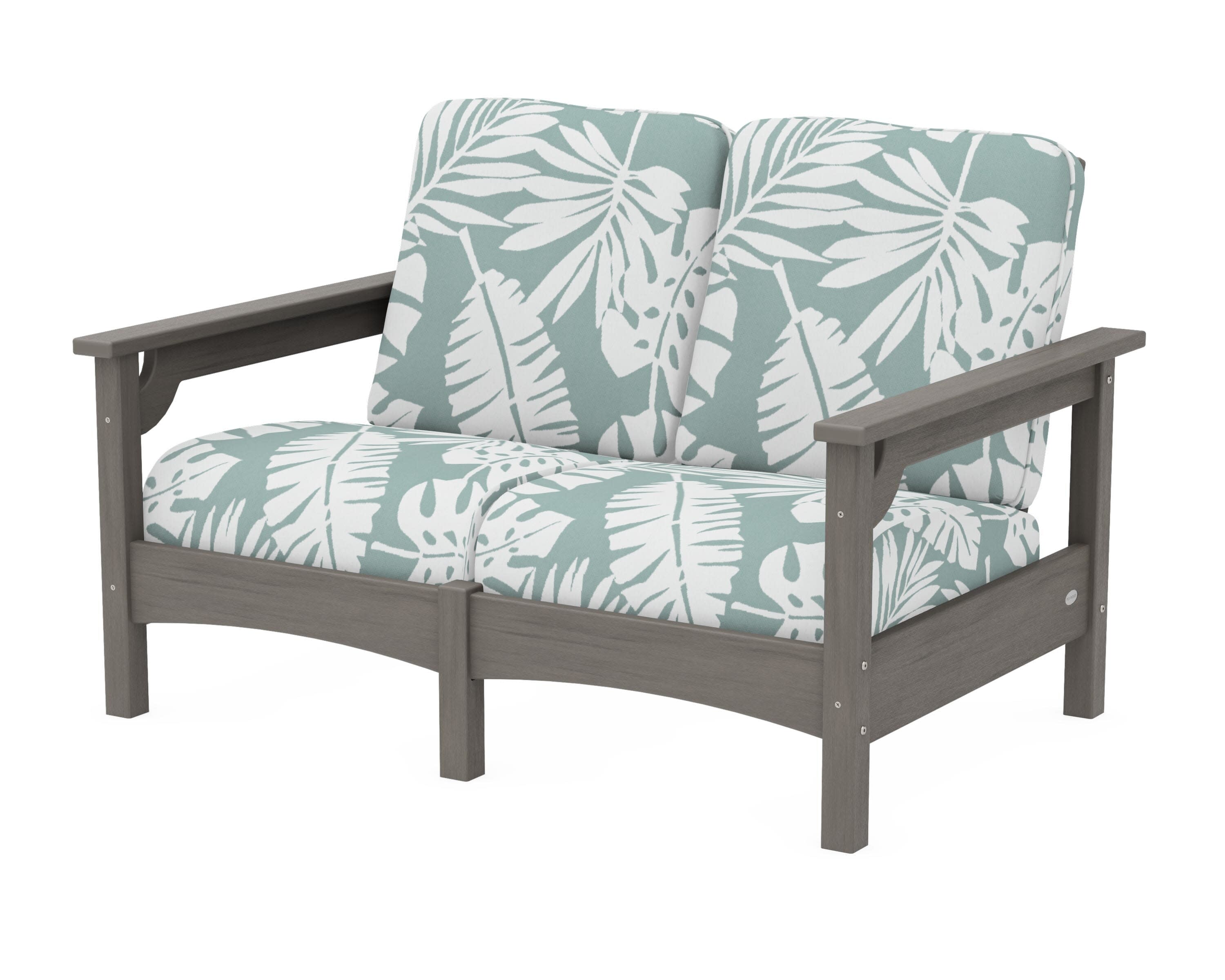 Club Loveseat in Driftwood / Leaf Glacier Spa