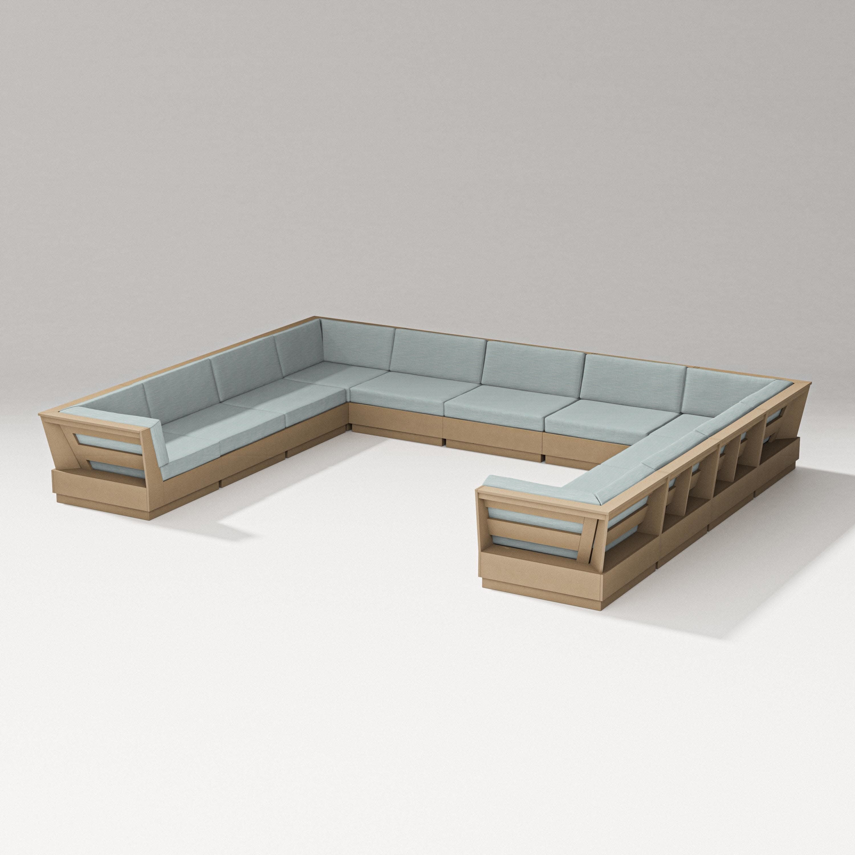 Elevate Large U-Shaped Sectional in Vintage Sahara / Soothe Mist