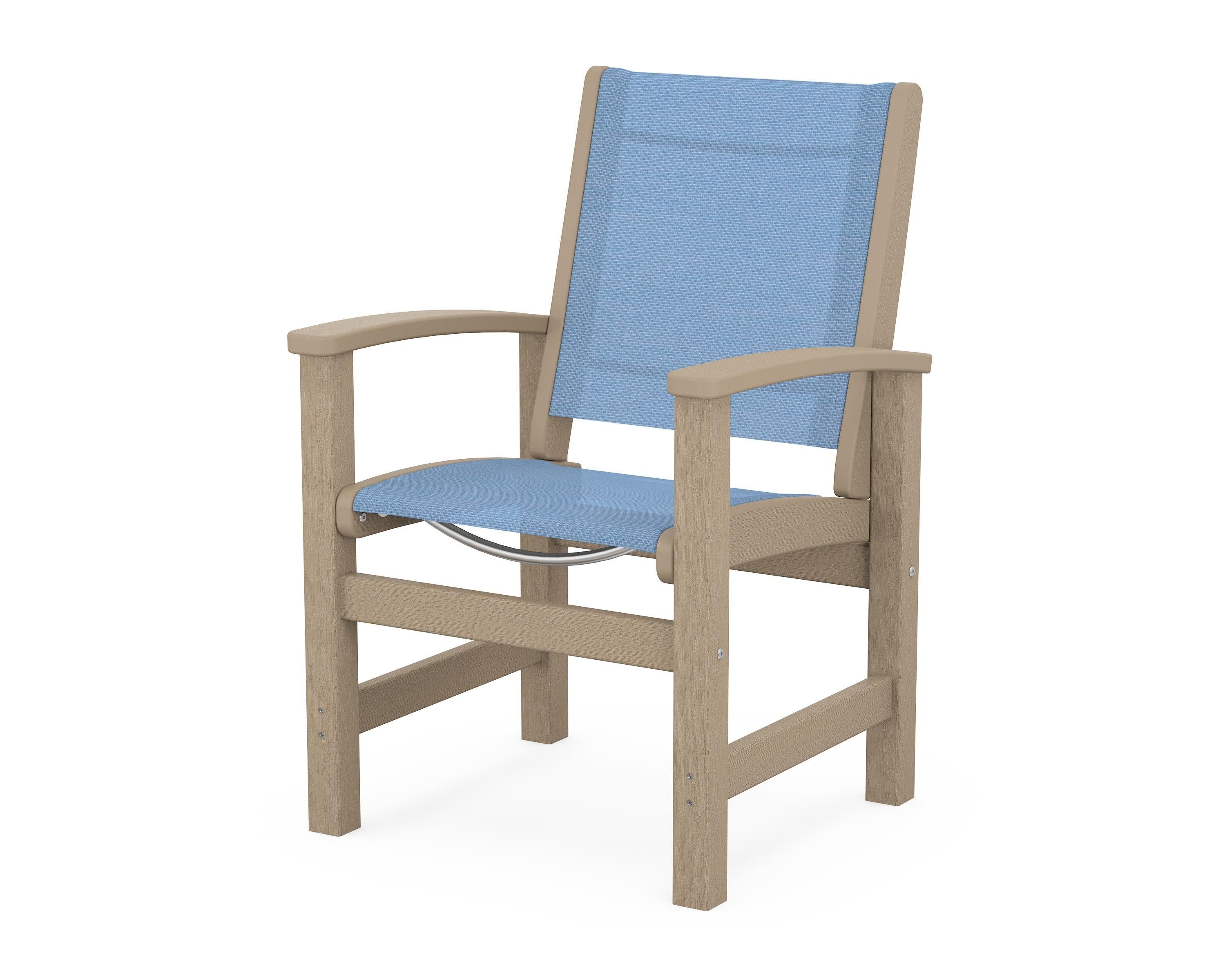 Coastal Dining Chair in Vintage Sahara / Poolside Sling