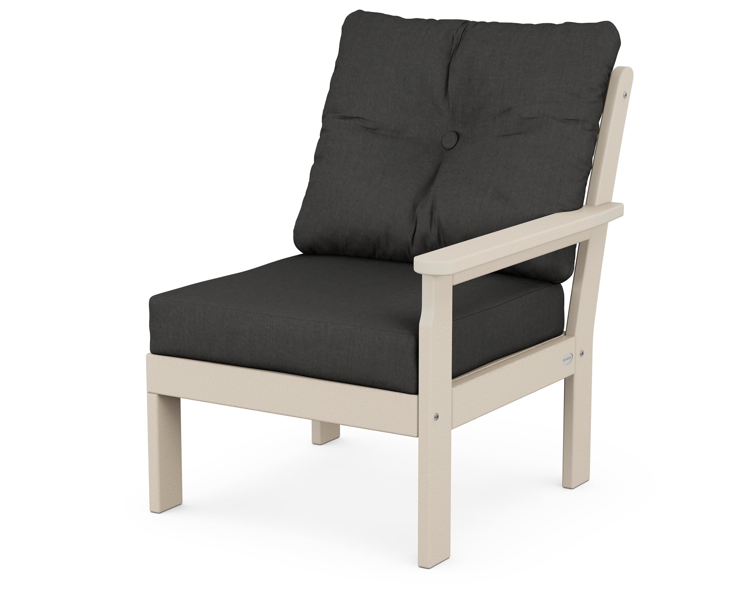 Vineyard Modular Right Arm Chair in Sand / Spectrum Carbon