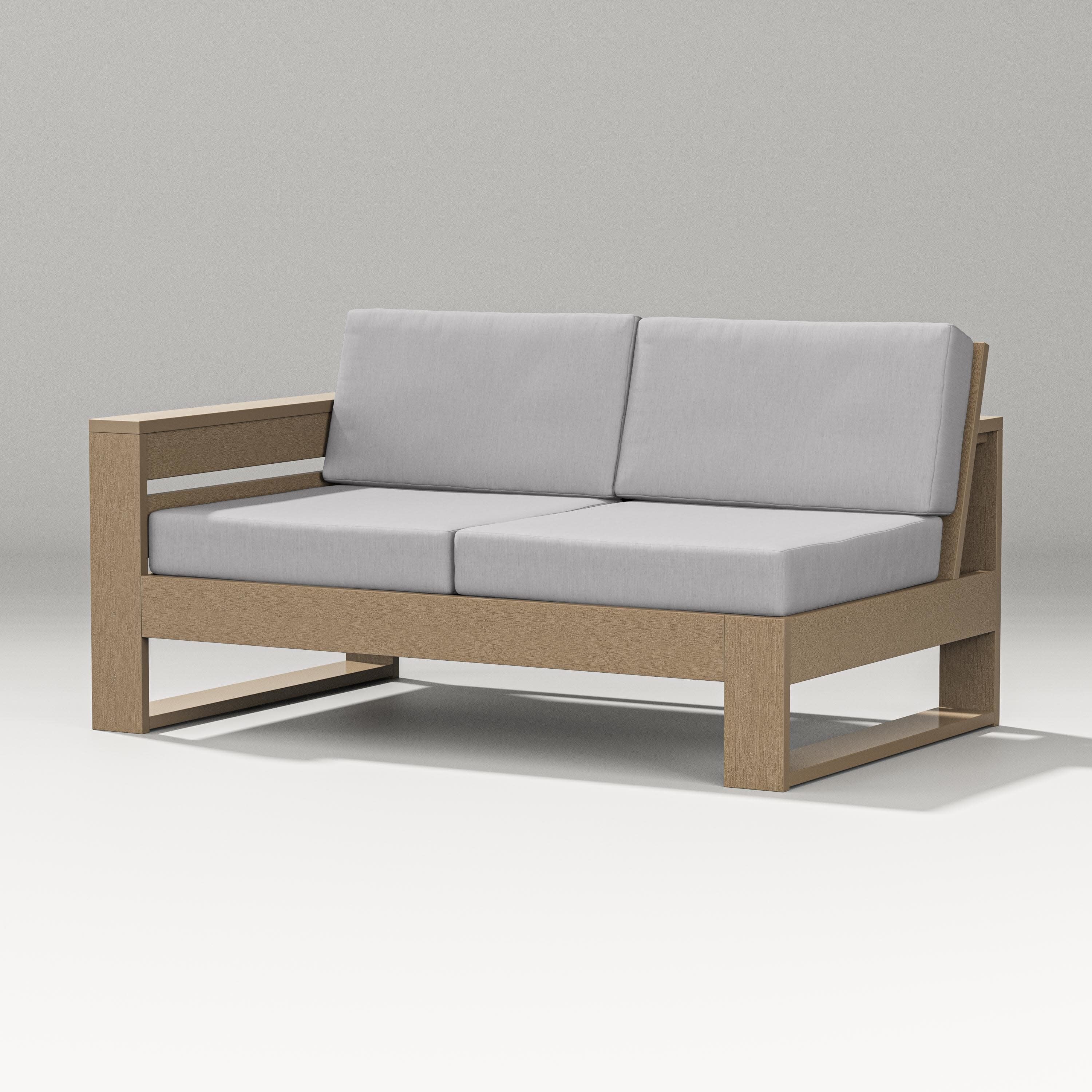 Latitude Modular Left Arm Loveseat in Vintage Sahara / Granite