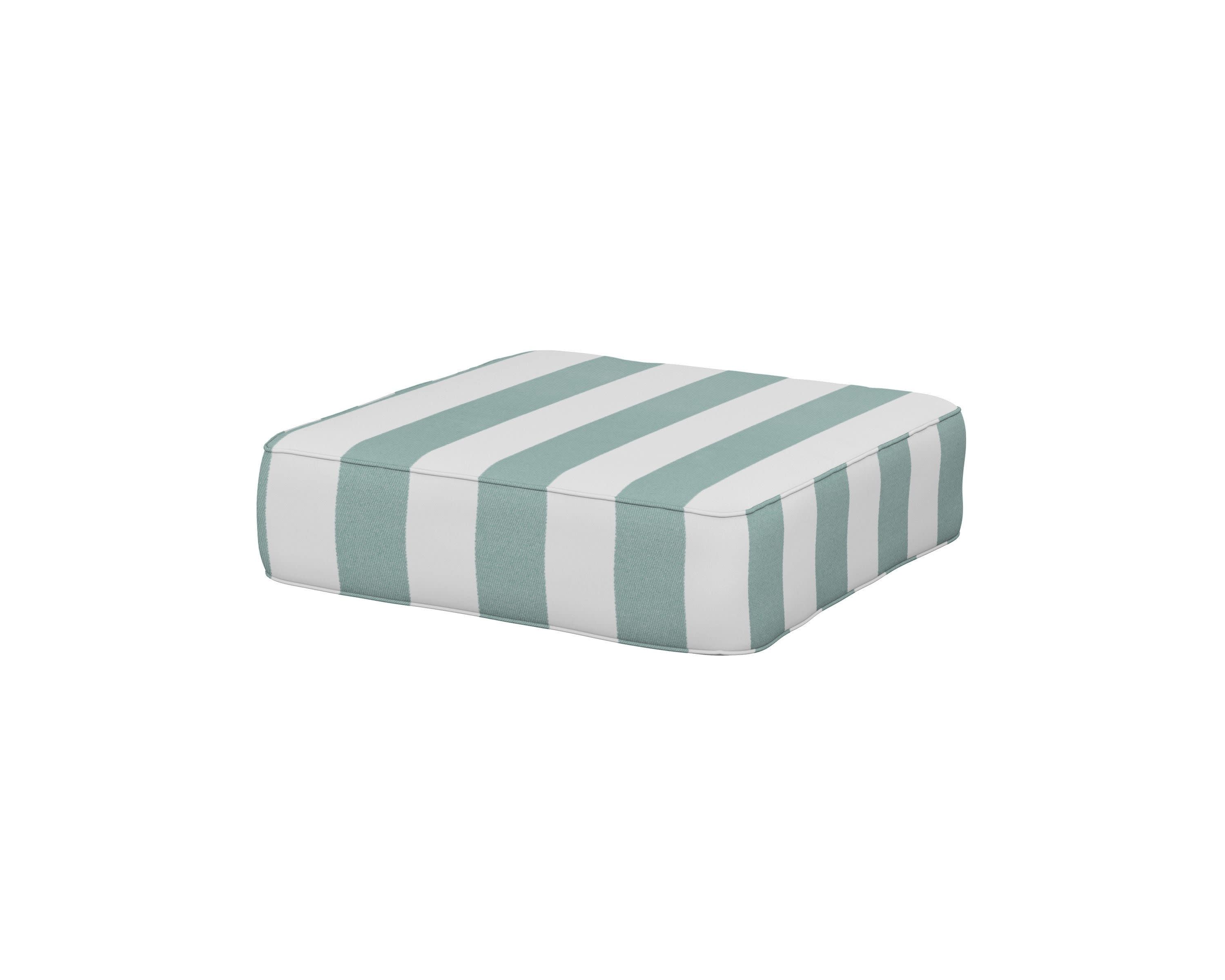 Ateeva 4000 Ottoman Cushion in Cabana Stripe Glacier Spa