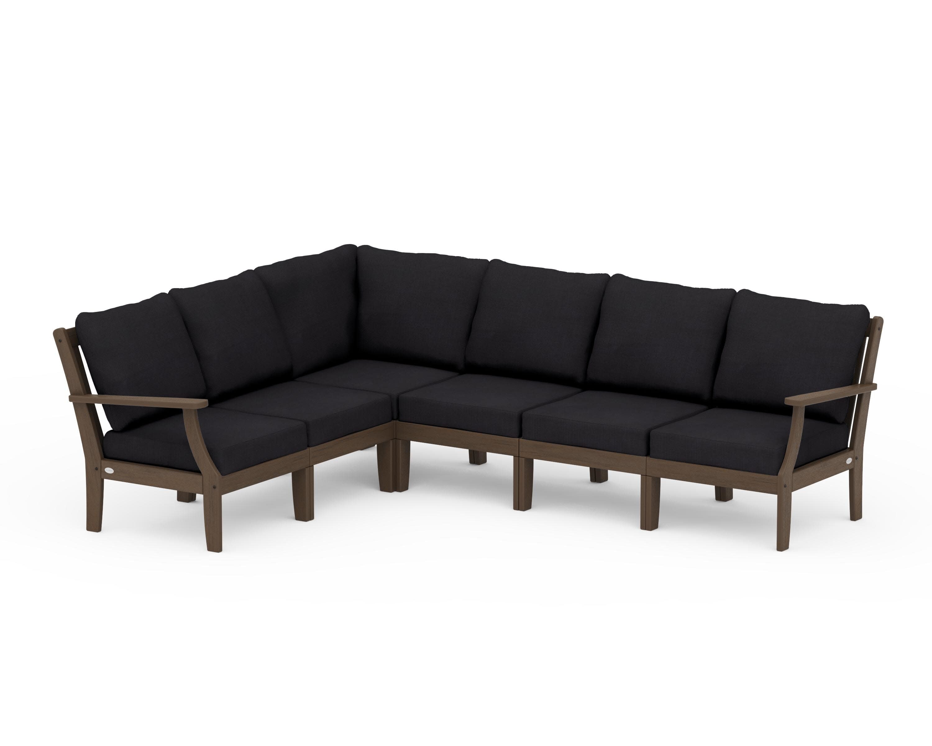 Braxton Modular 6-Piece Deep Seating Set in Kona / Midnight Linen