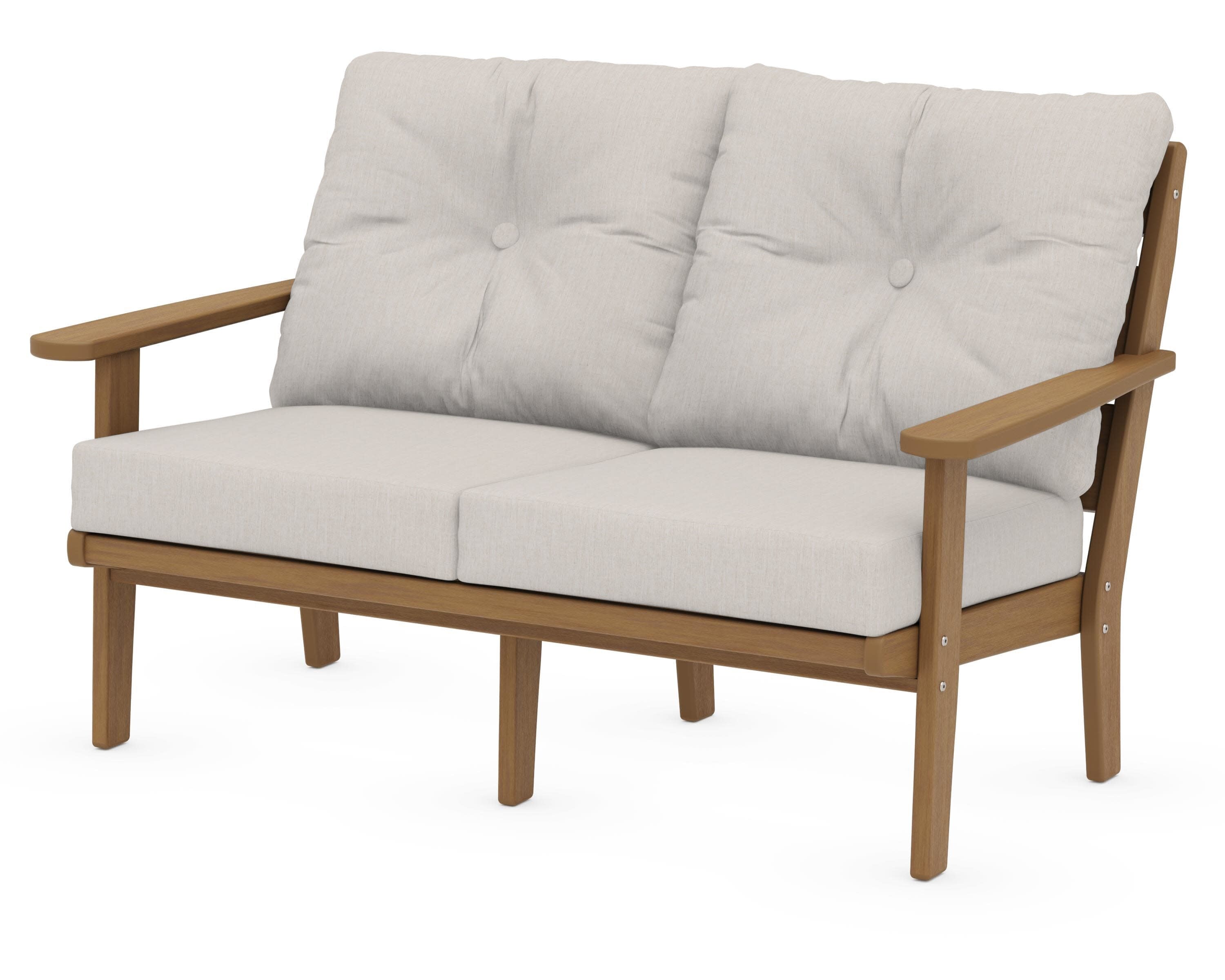 Lakeside Deep Seating Loveseat in Natural / Cast Ash