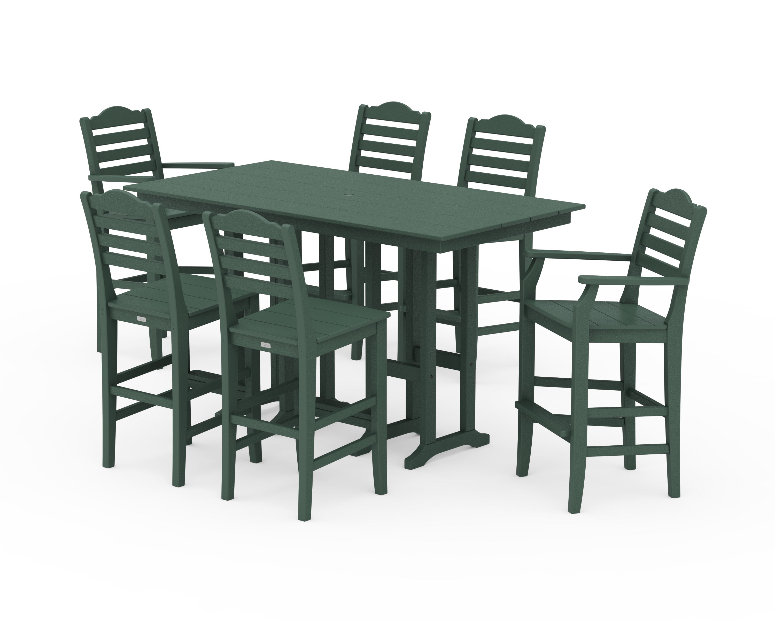 Savannah 7-Piece Farmhouse Bar Set in Green