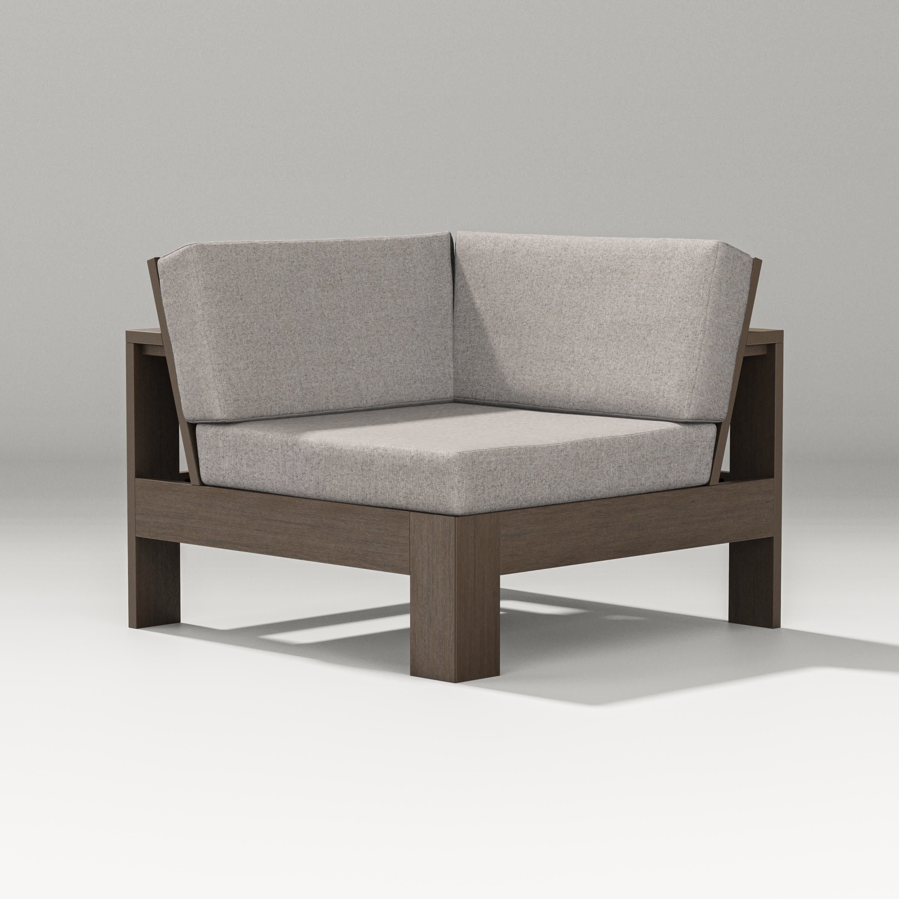 Latitude Modular Corner Chair in Kona / Weathered Tweed