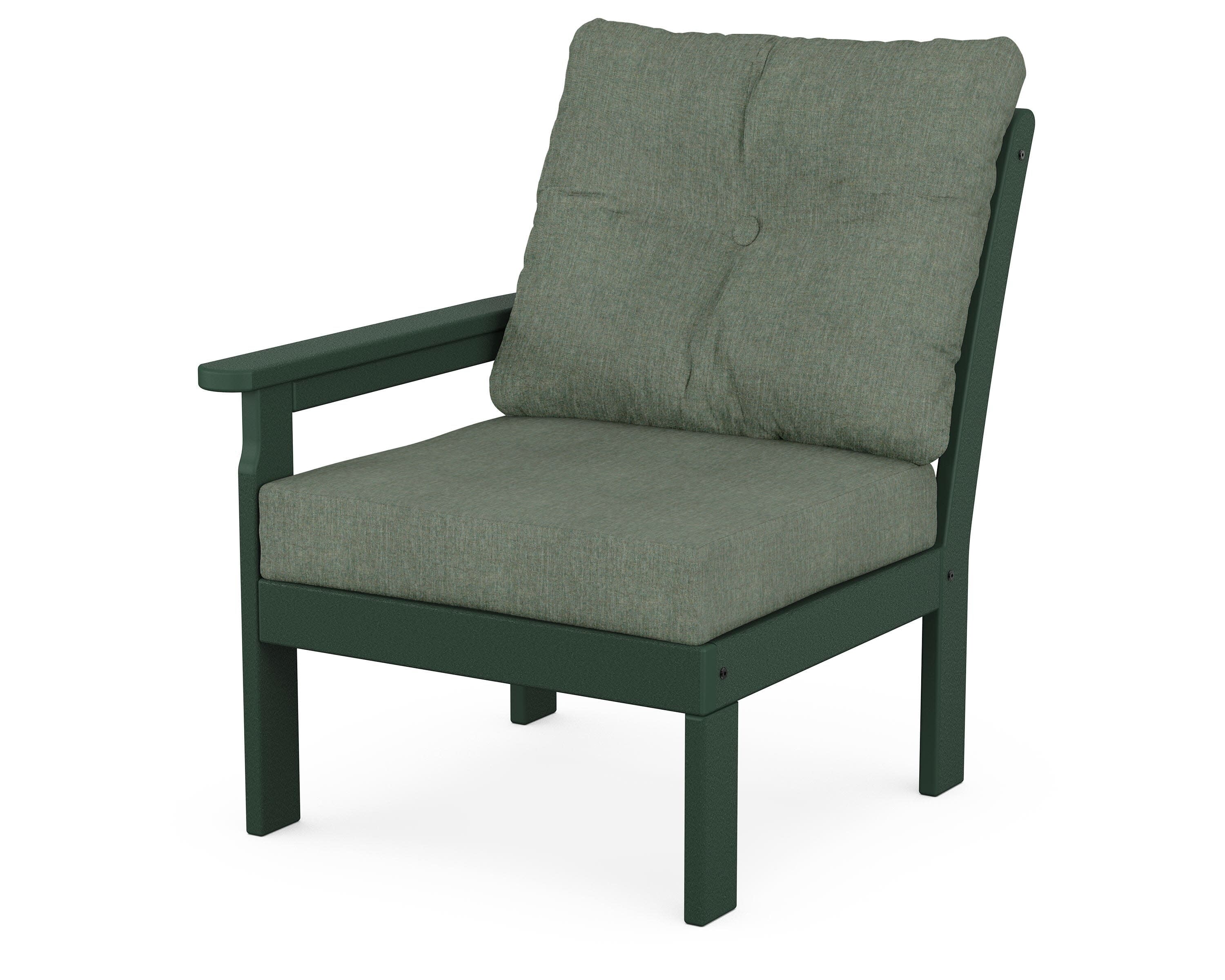 Vineyard Modular Left Arm Chair in Green / Cast Sage