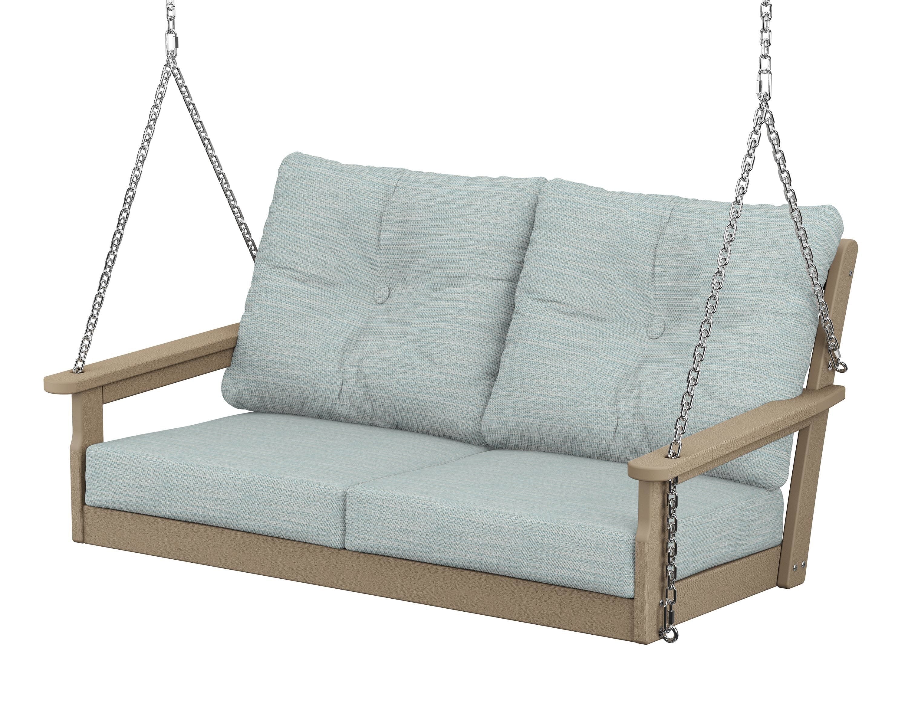 Vineyard Deep Seating Swing in Vintage Sahara / Soothe Mist