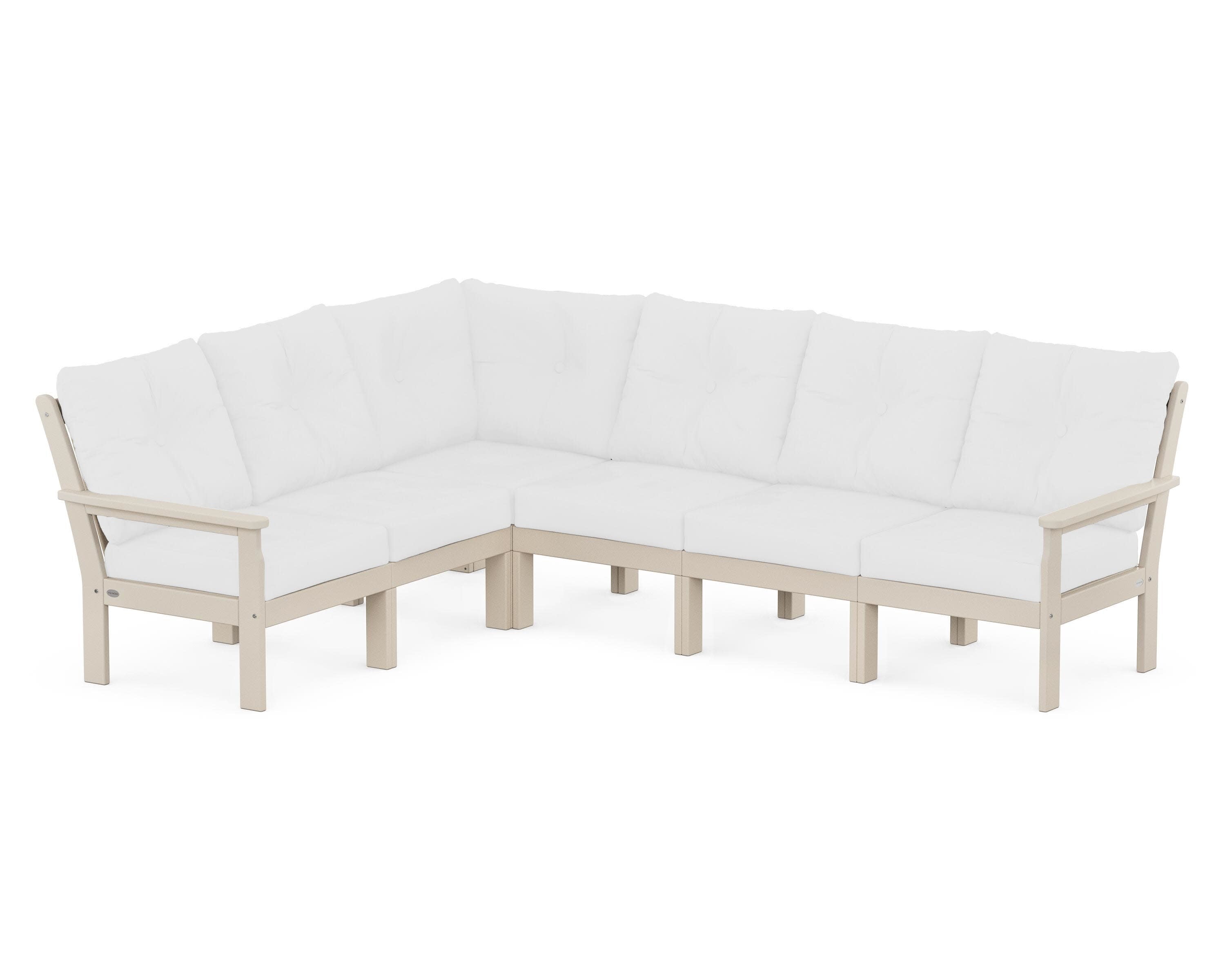 Vineyard 6-Piece Sectional in Sand / Natural