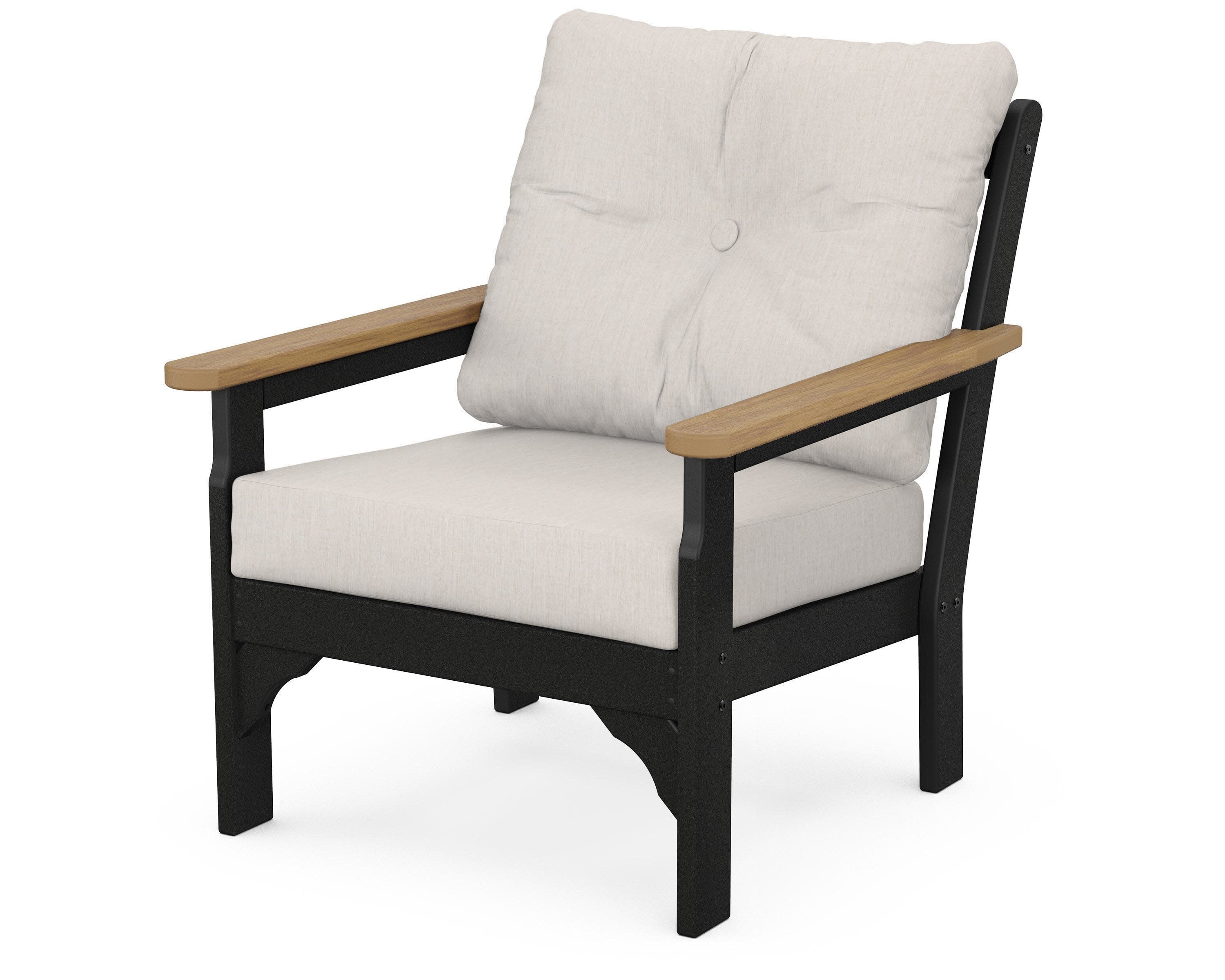 Vineyard Deep Seating Chair in Black / Natural / Cast Ash
