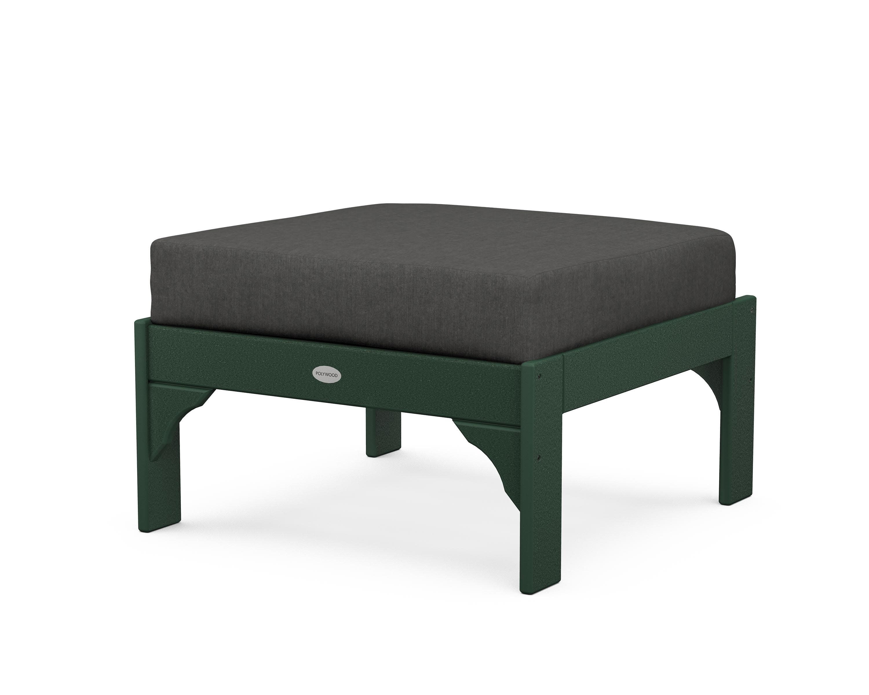Vineyard Deep Seating Ottoman in Green / Spectrum Carbon