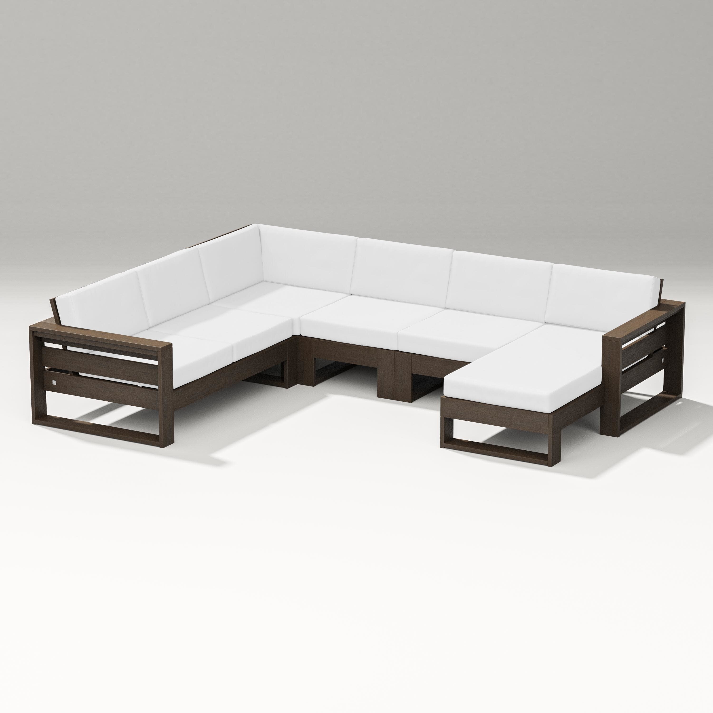Latitude Corner Sectional with Right Chaise in Kona / Natural