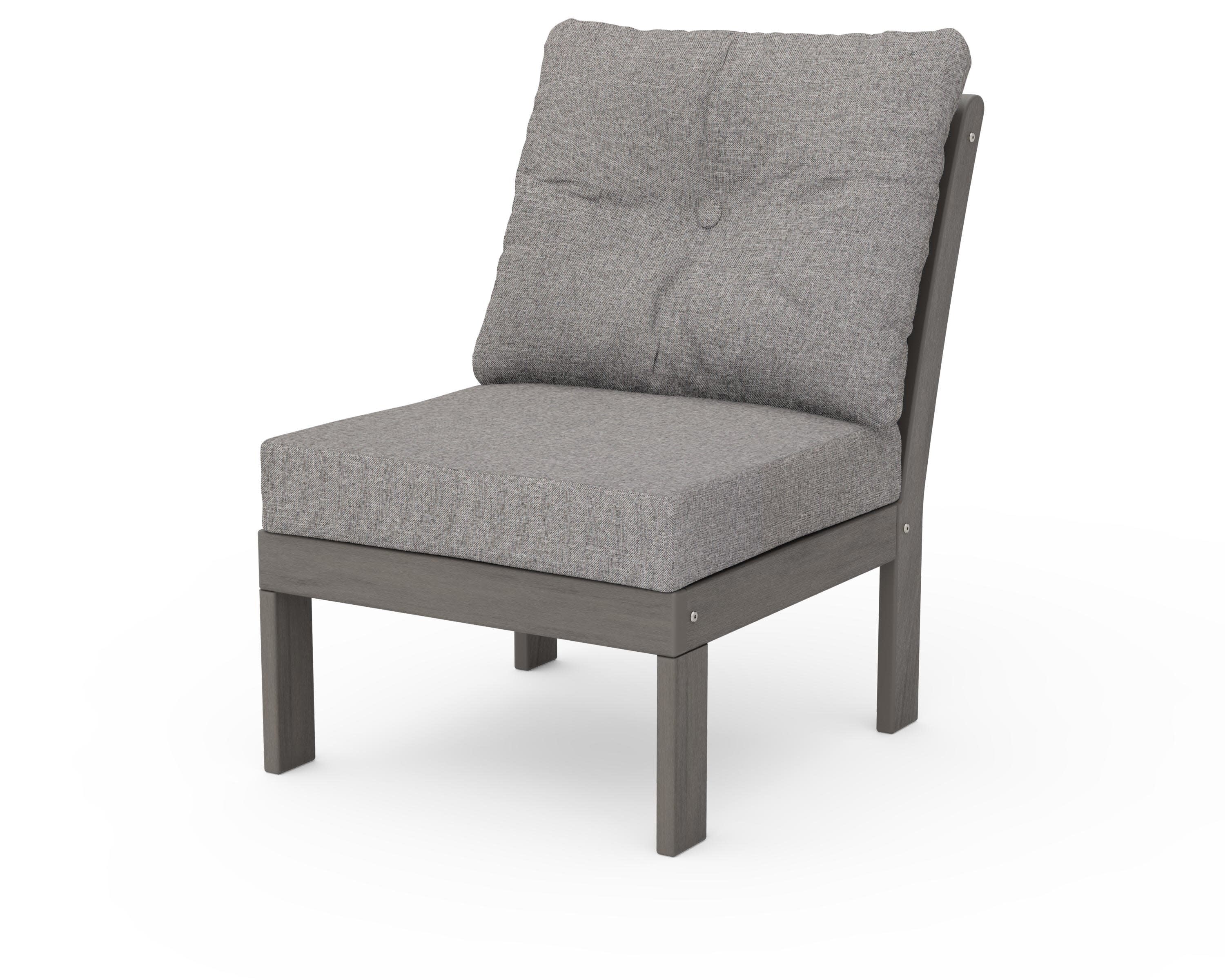Vineyard Modular Armless Chair in Driftwood / Grey Mist