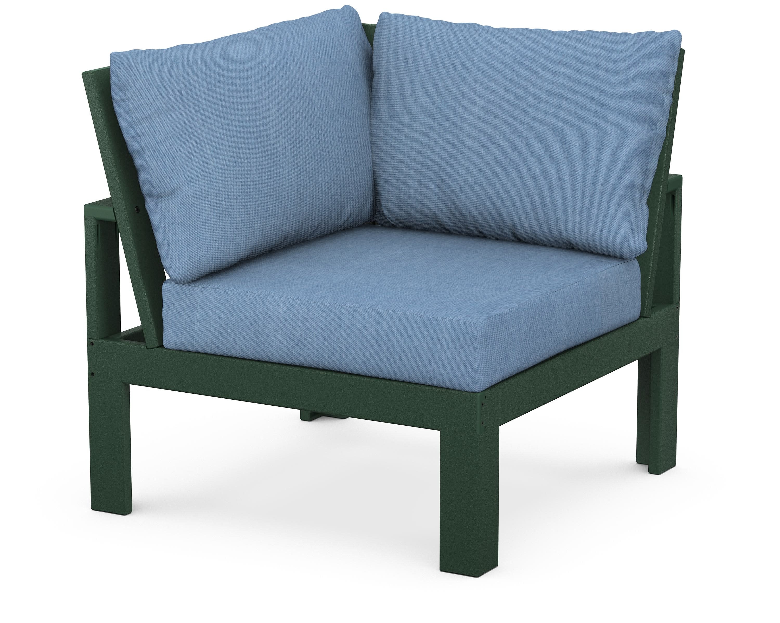 Modular Corner Chair in Green / Sky Blue