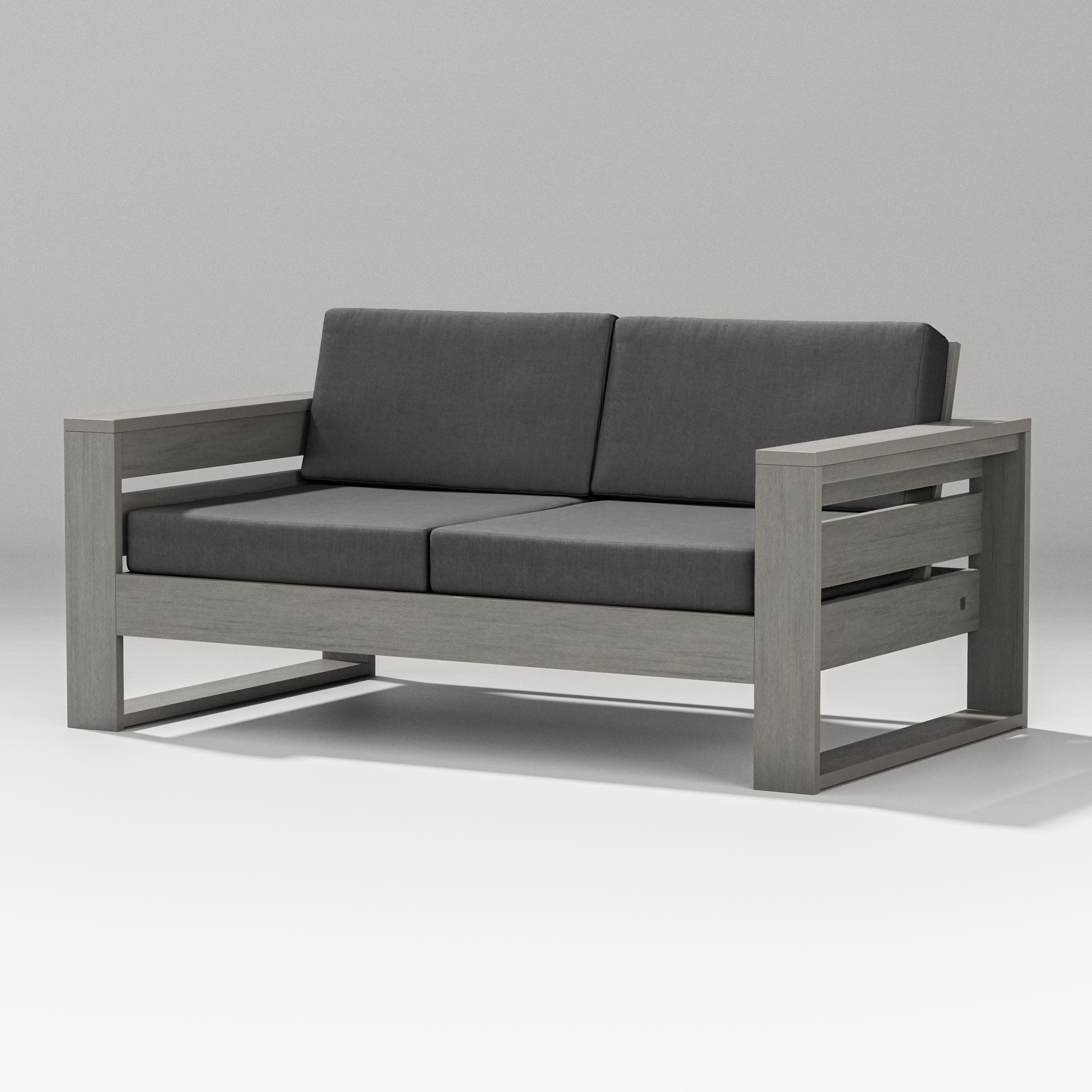 Latitude Loveseat in Driftwood / Spectrum Carbon