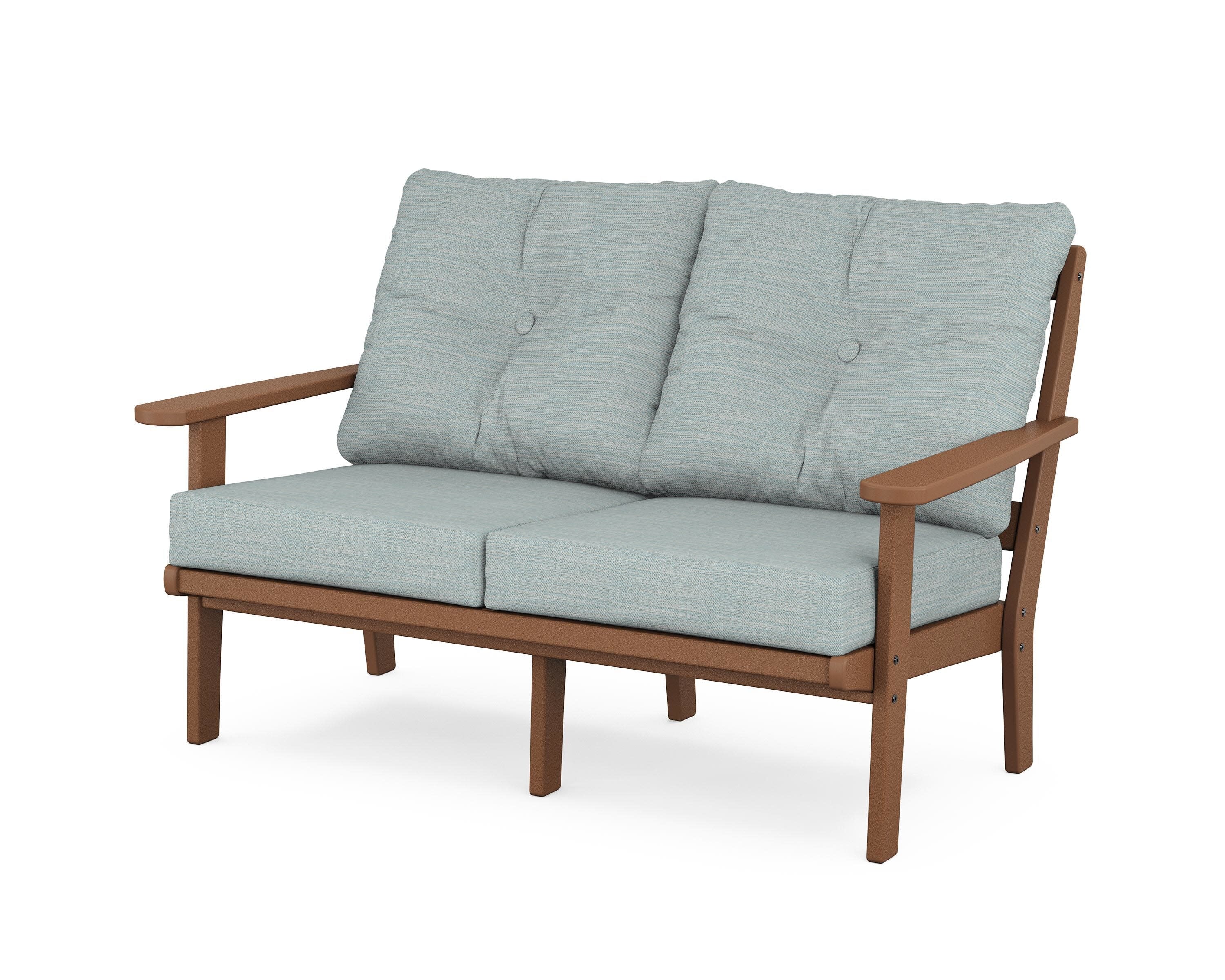 Mission Deep SeatingLoveseat in Teak / Soothe Mist